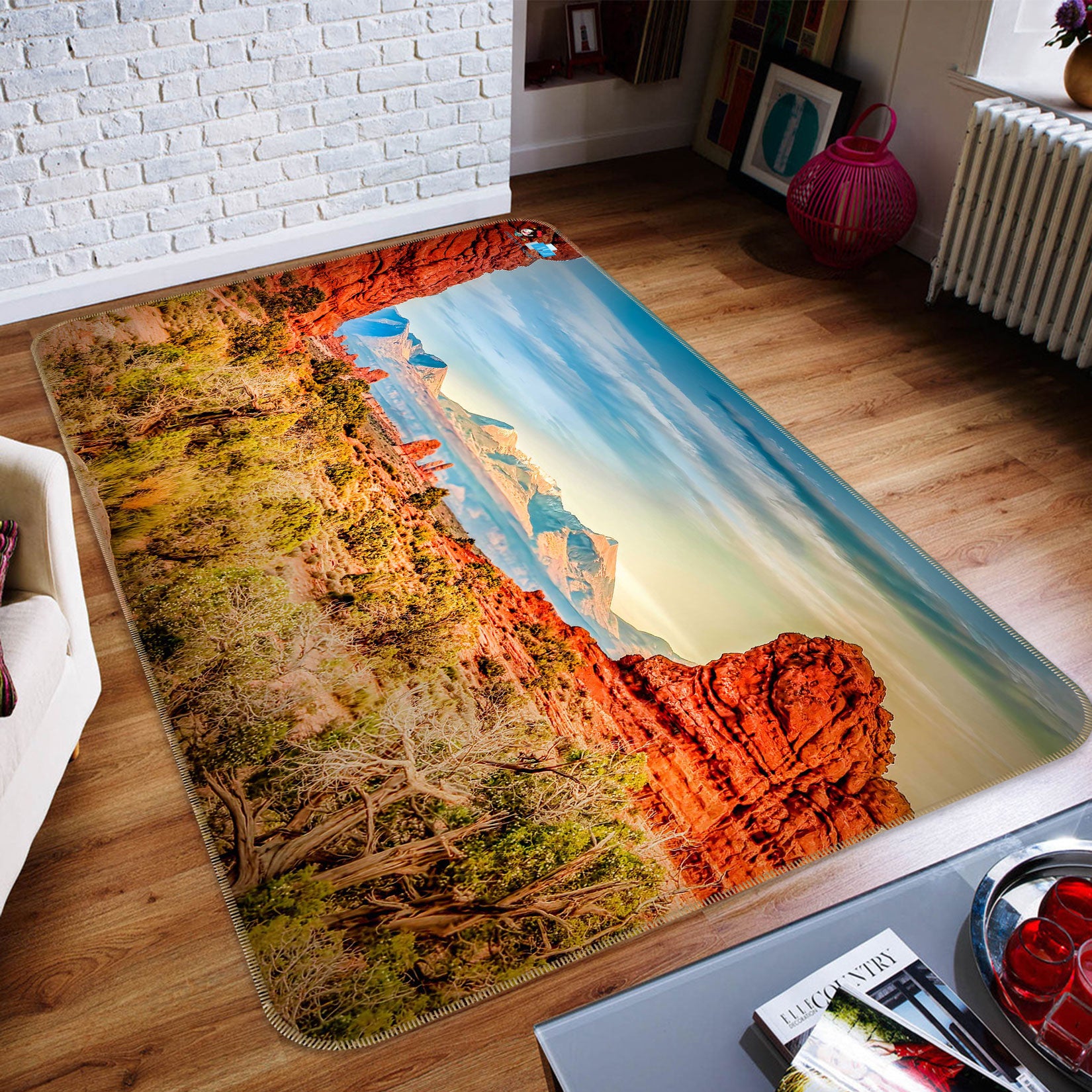 3D Mountain Meadow 5105 Beth Sheridan Rug Non Slip Rug Mat