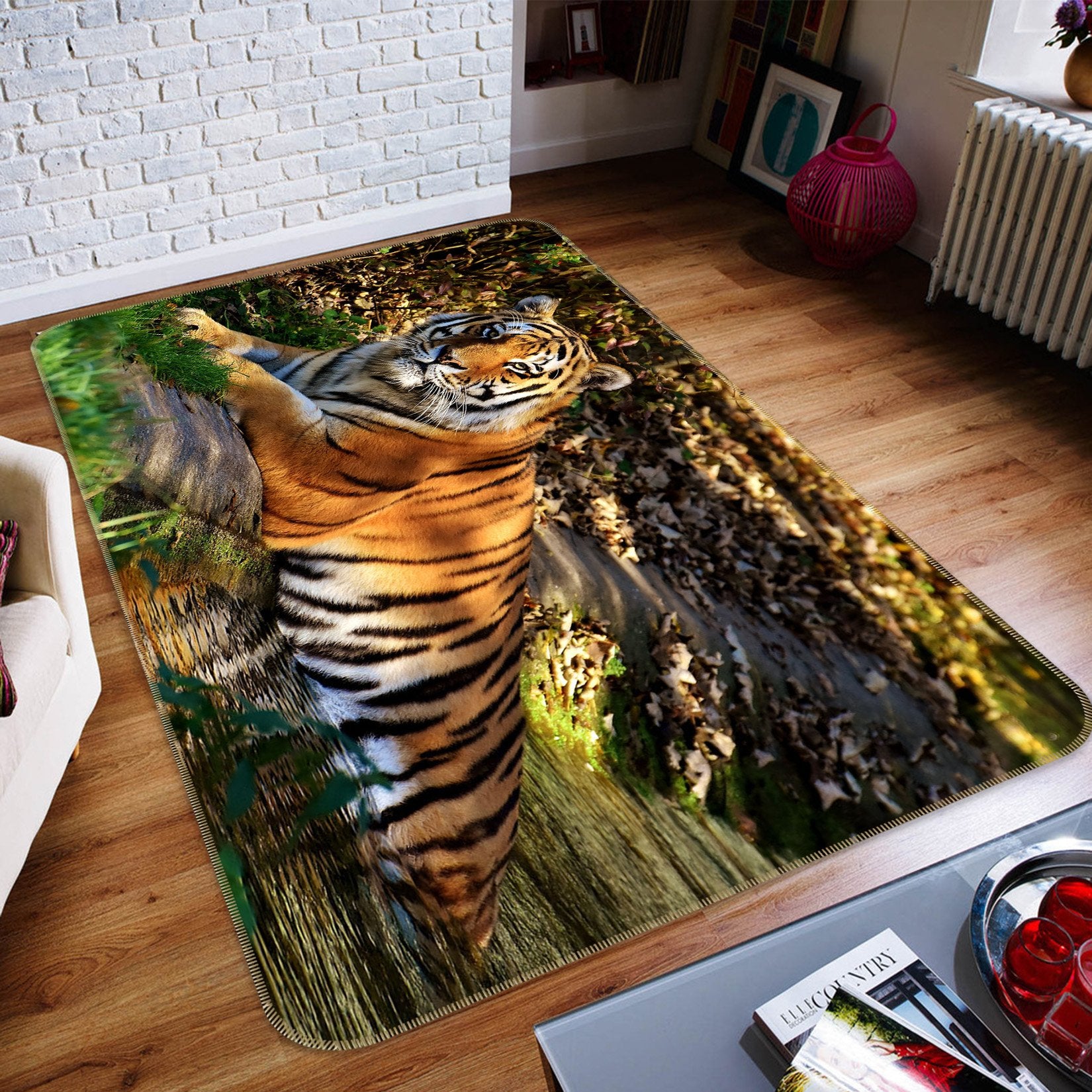 3D Tiger 642 Animal Non Slip Rug Mat Mat AJ Creativity Home 