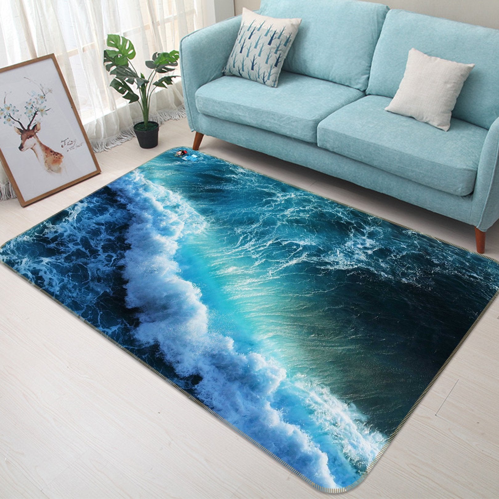 3D Fierce Surf 573 Non Slip Rug Mat Mat AJ Creativity Home 