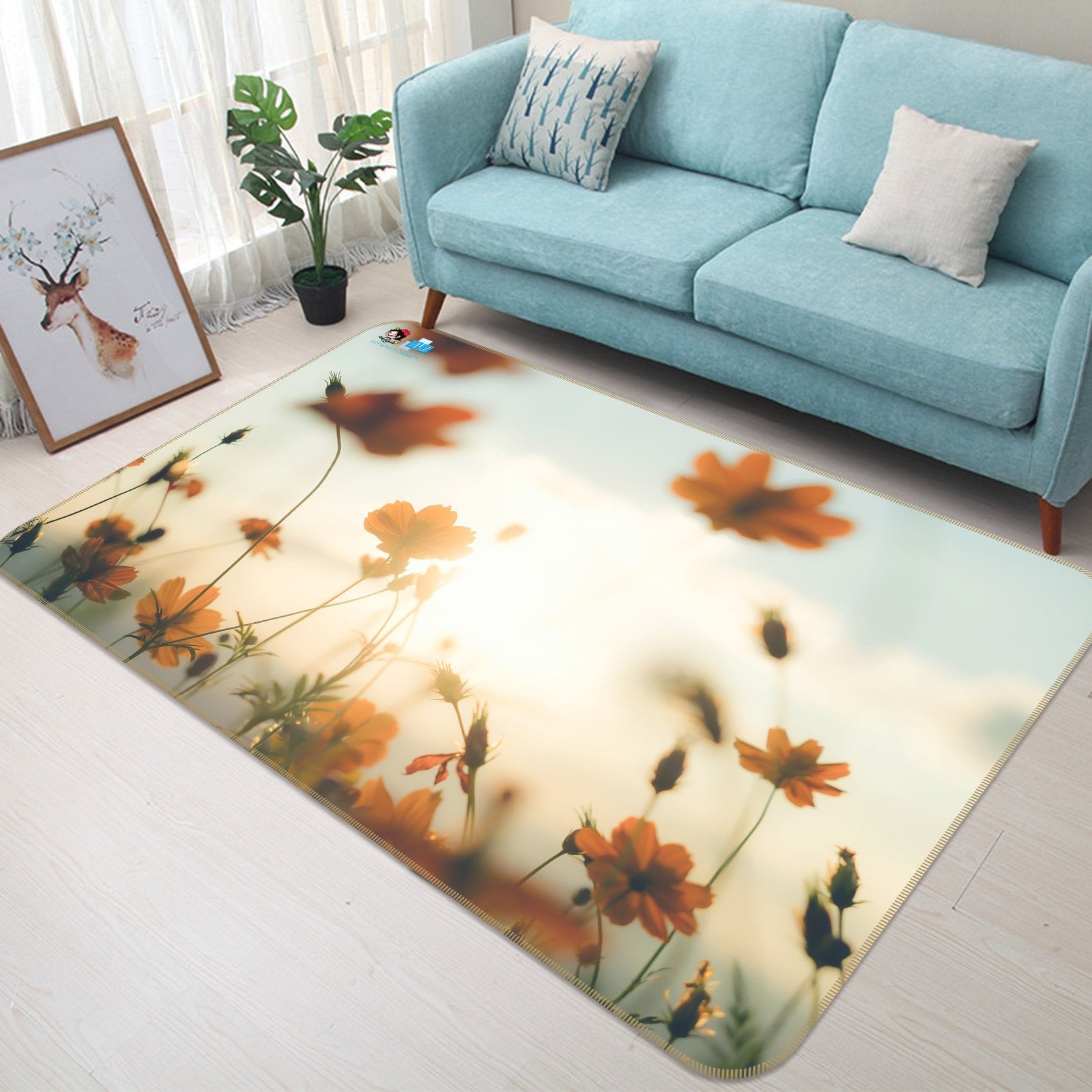 3D Halo Flower 191 Non Slip Rug Mat Mat AJ Creativity Home 