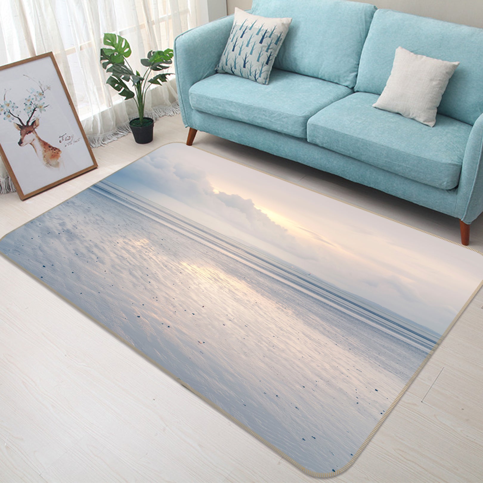 3D Wet Beach 176 Assaf Frank Rug Non Slip Rug Mat