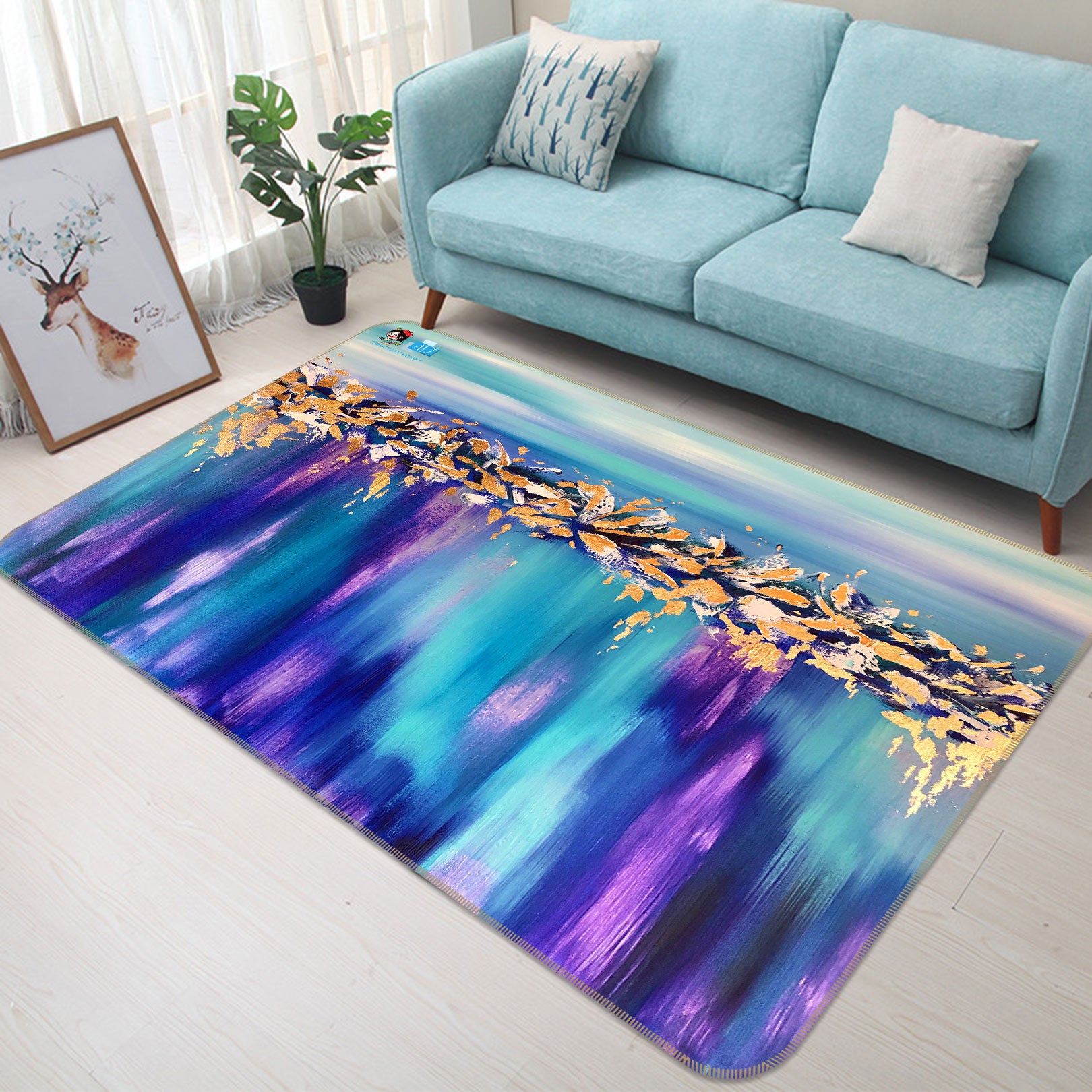 3D Petal Texture 1140 Skromova Marina Rug Non Slip Rug Mat