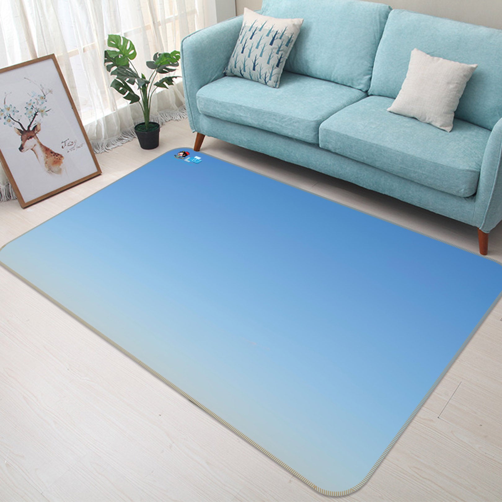 3D Blue Sky 6764 Assaf Frank Rug Non Slip Rug Mat