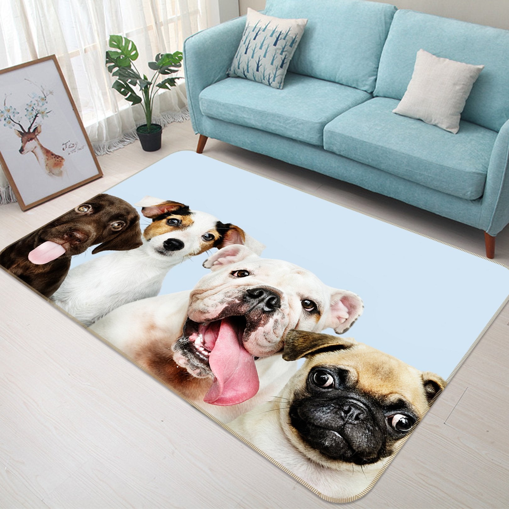 3D Cute Puppy 212 Animal Non Slip Rug Mat Mat AJ Creativity Home 