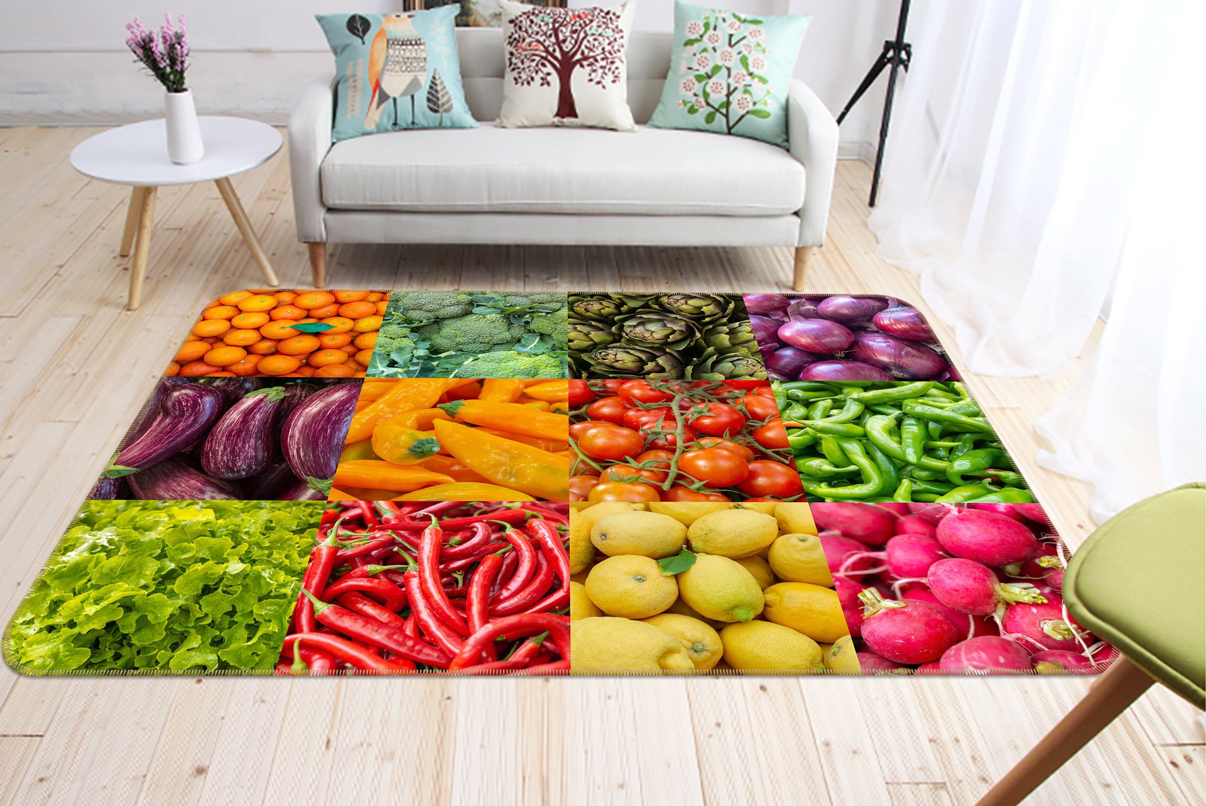 3D Vegetable And Fruit 1021 Assaf Frank Rug Non Slip Rug Mat