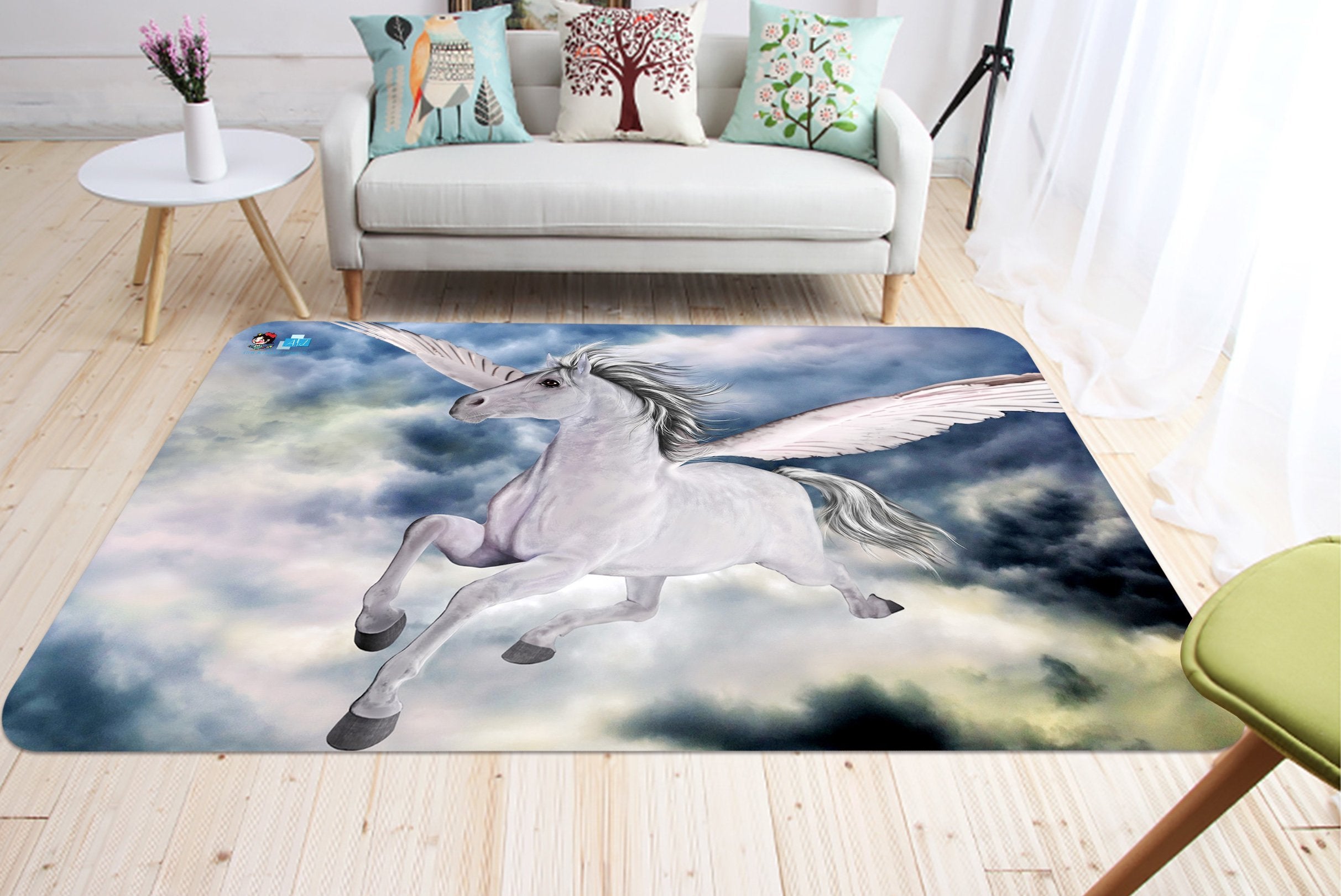 3D Flying Wings Unicorn 38 Non Slip Rug Mat Mat AJ Creativity Home 