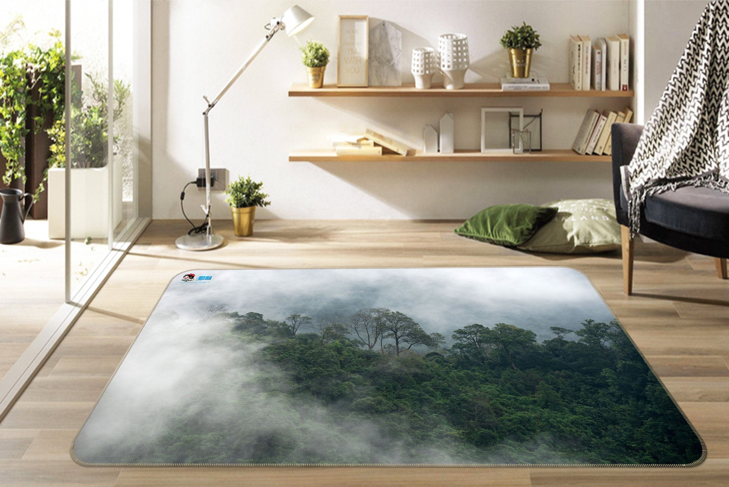 3D Forest Haze 091 Non Slip Rug Mat Mat AJ Creativity Home 