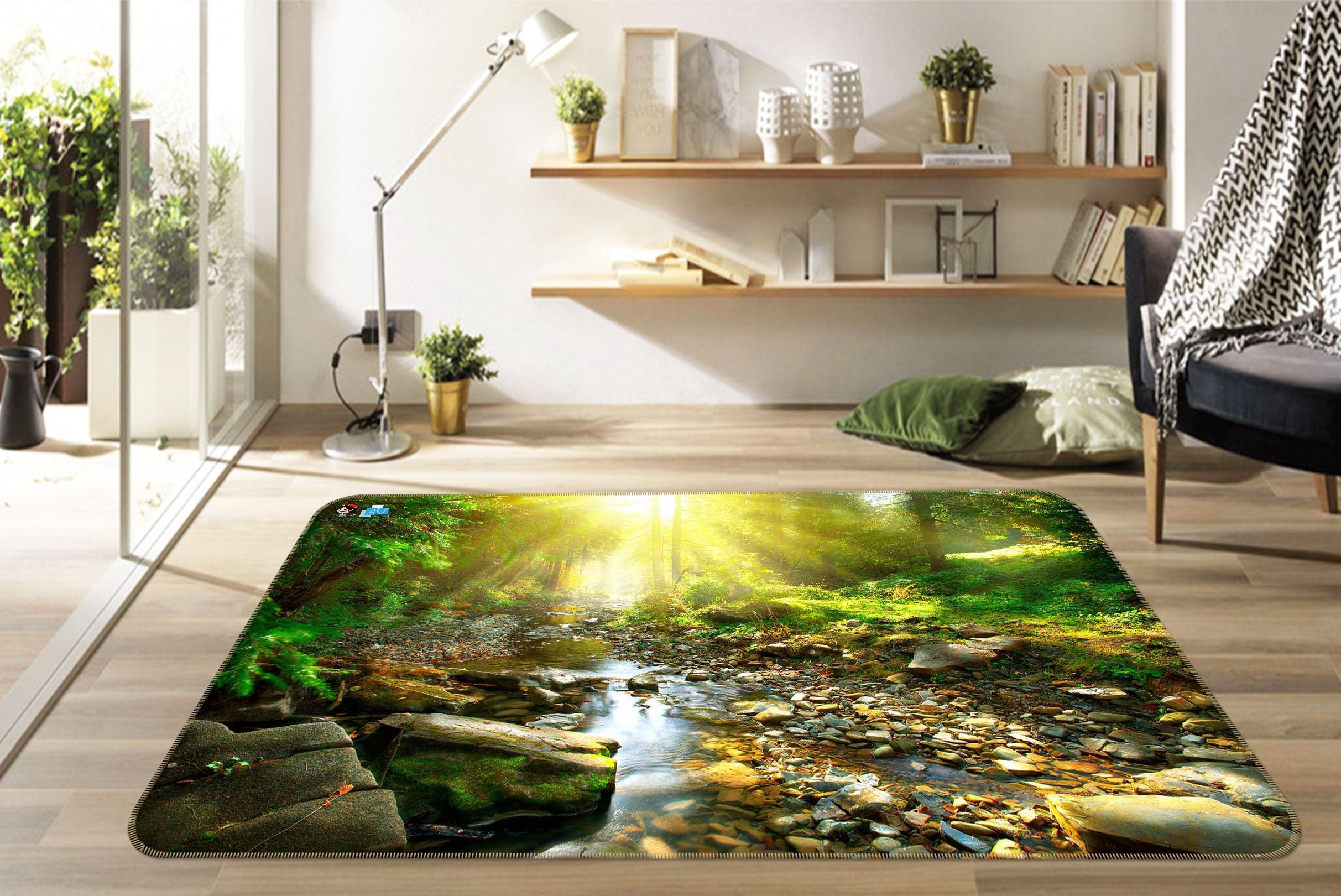 3D Sunshine Stone River 439 Non Slip Rug Mat Mat AJ Creativity Home 