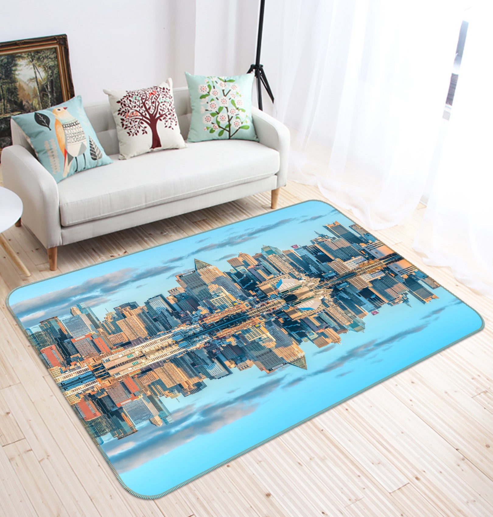 3D New York River 116 Assaf Frank Rug Non Slip Rug Mat