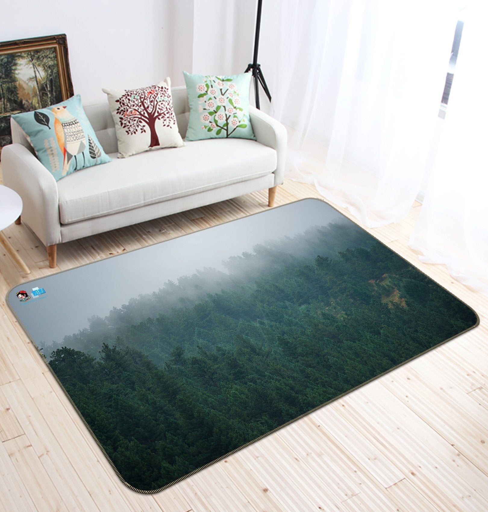 3D Birch Forest 328 Non Slip Rug Mat Mat AJ Creativity Home 