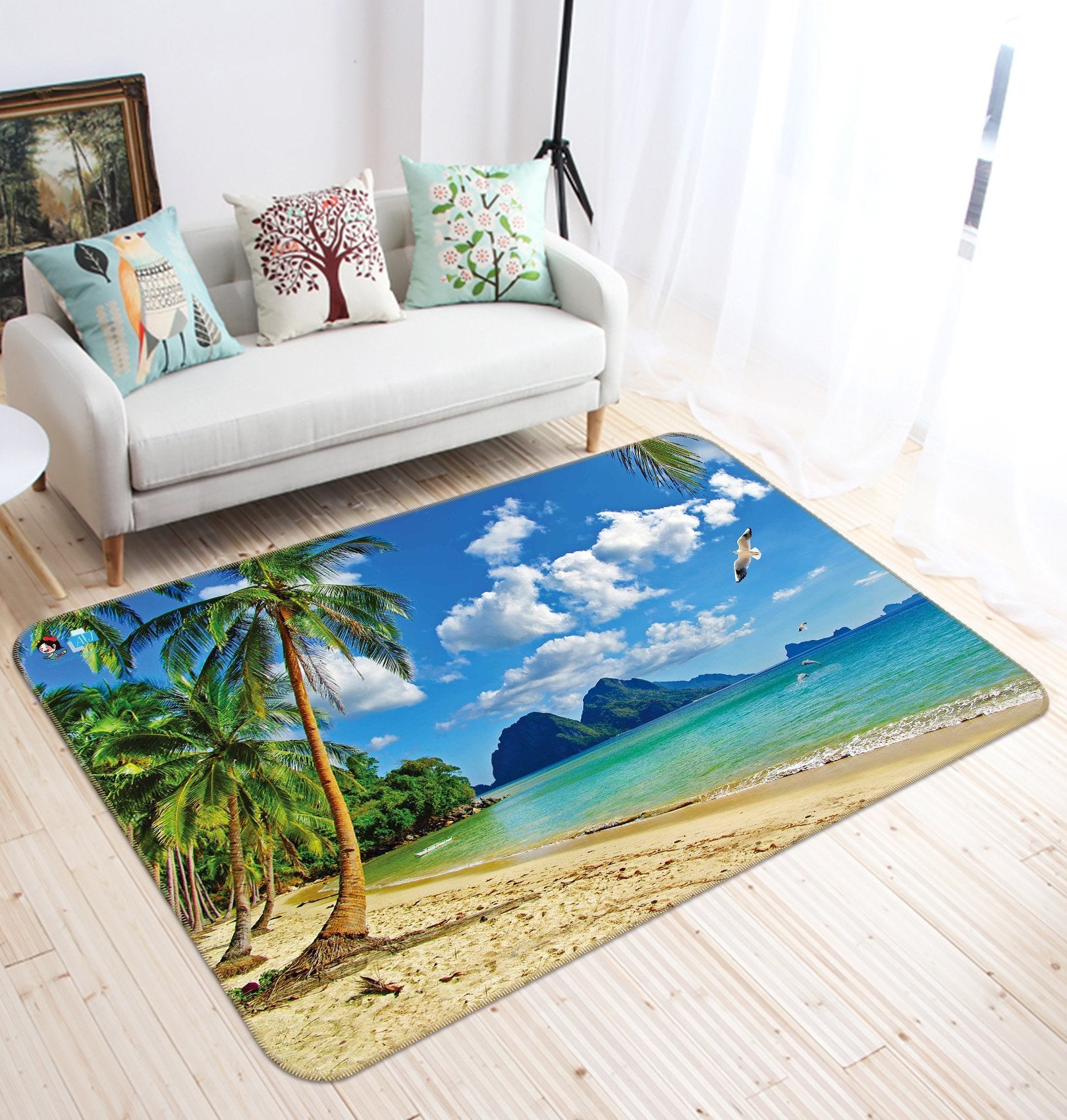 3D Beach Mountain 538 Non Slip Rug Mat Mat AJ Creativity Home 