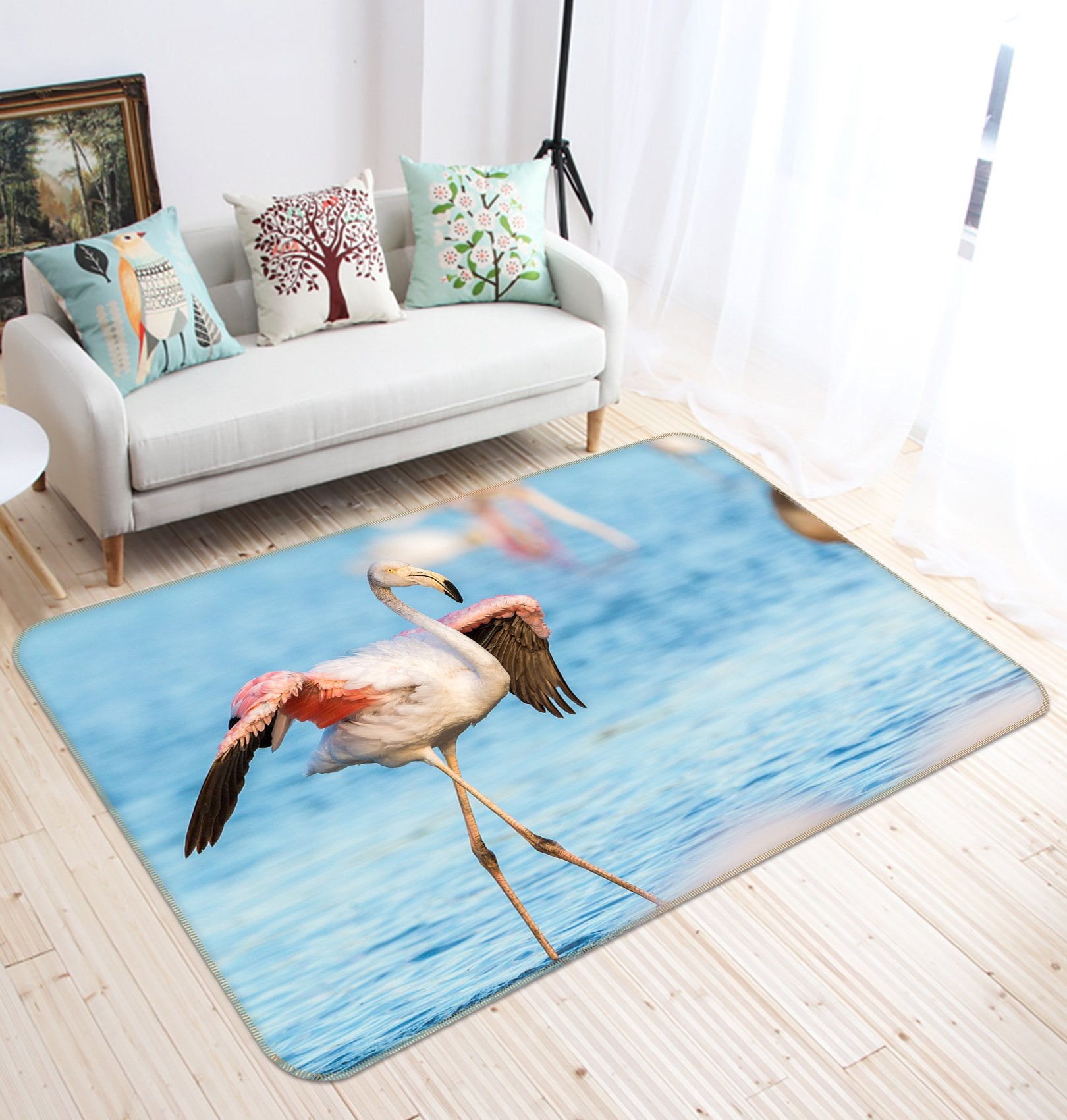 3D Flamingo 577 Animal Non Slip Rug Mat Mat AJ Creativity Home 