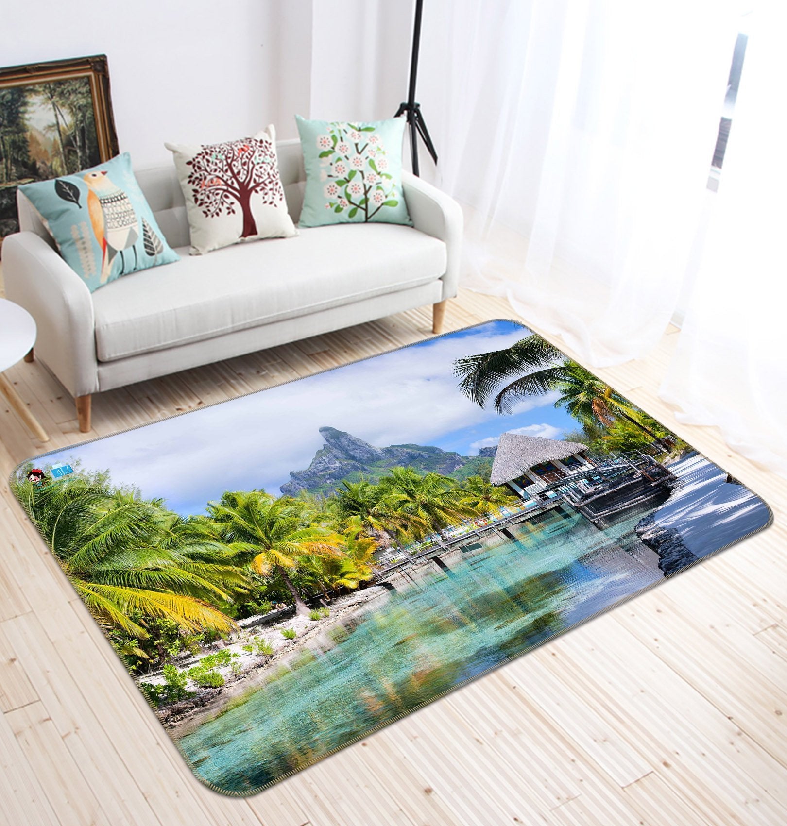 3D House Coco 437 Non Slip Rug Mat Mat AJ Creativity Home 