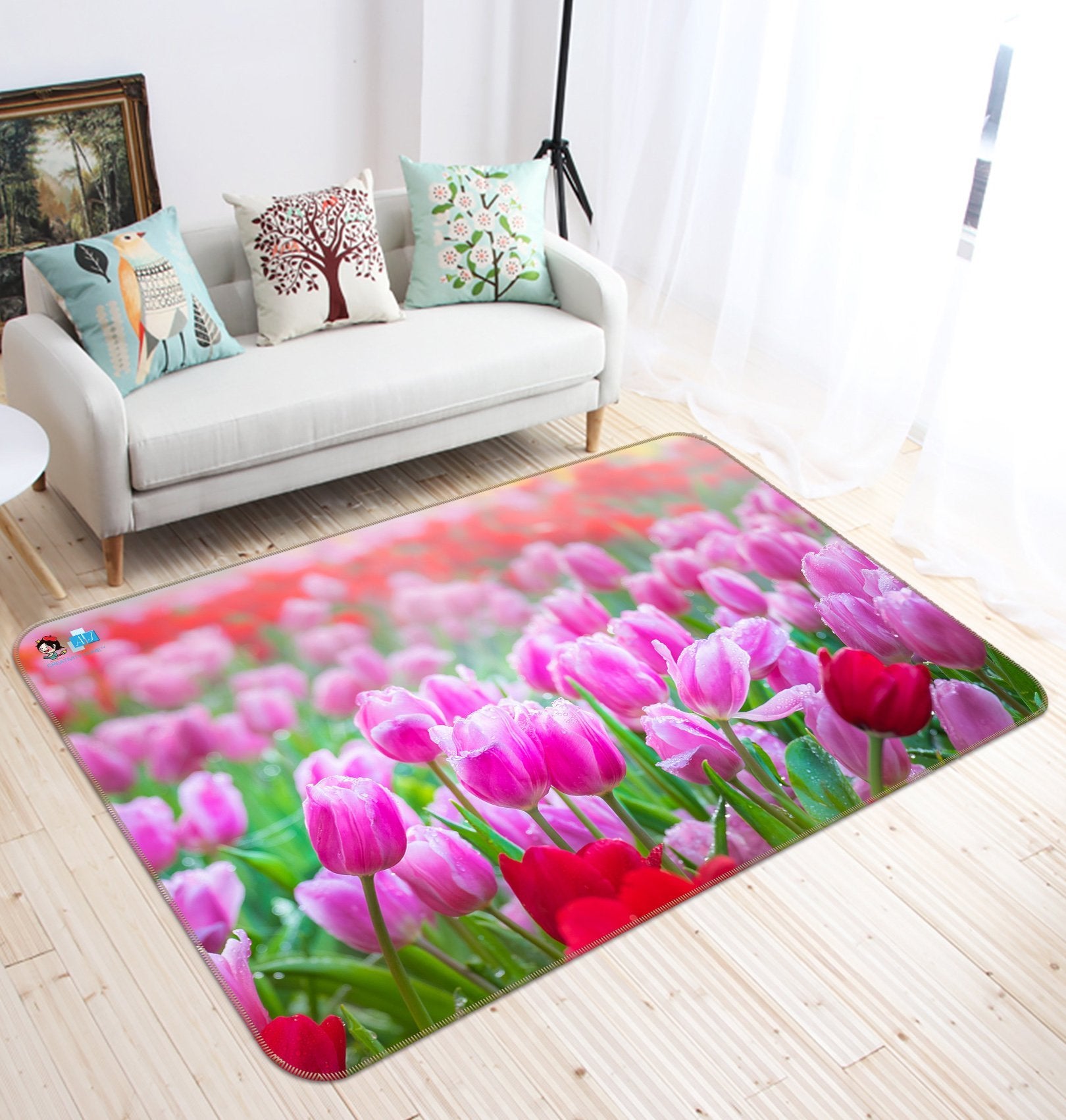 3D Plum Red Flower 477 Non Slip Rug Mat Mat AJ Creativity Home 