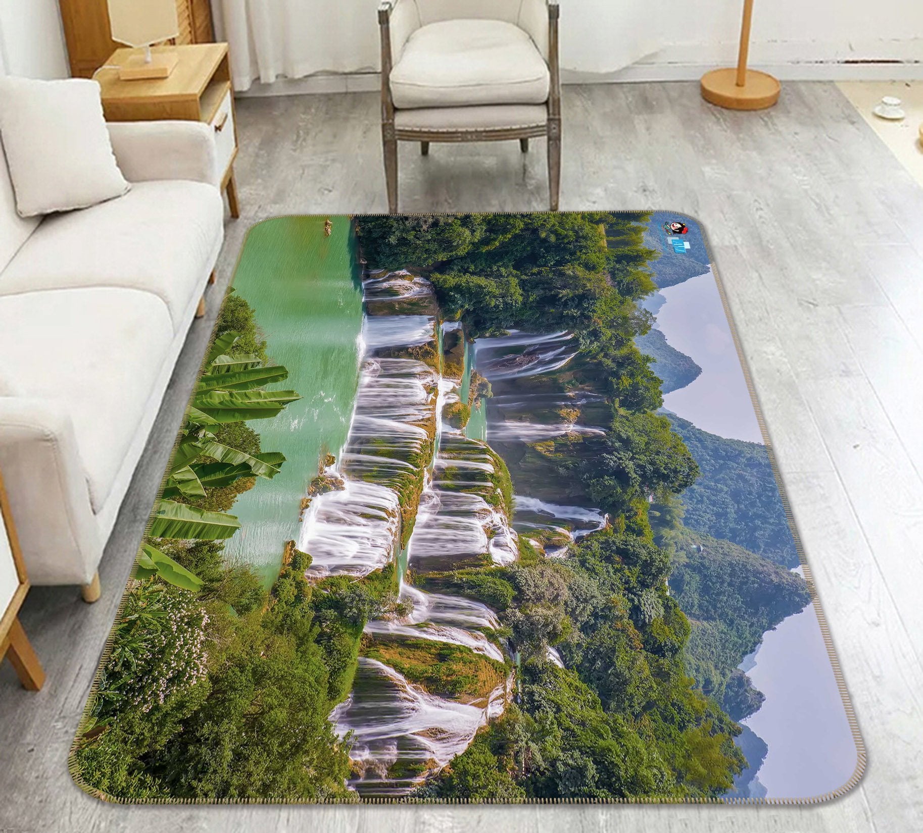 3D Mountain Lake 323 Non Slip Rug Mat Mat AJ Creativity Home 