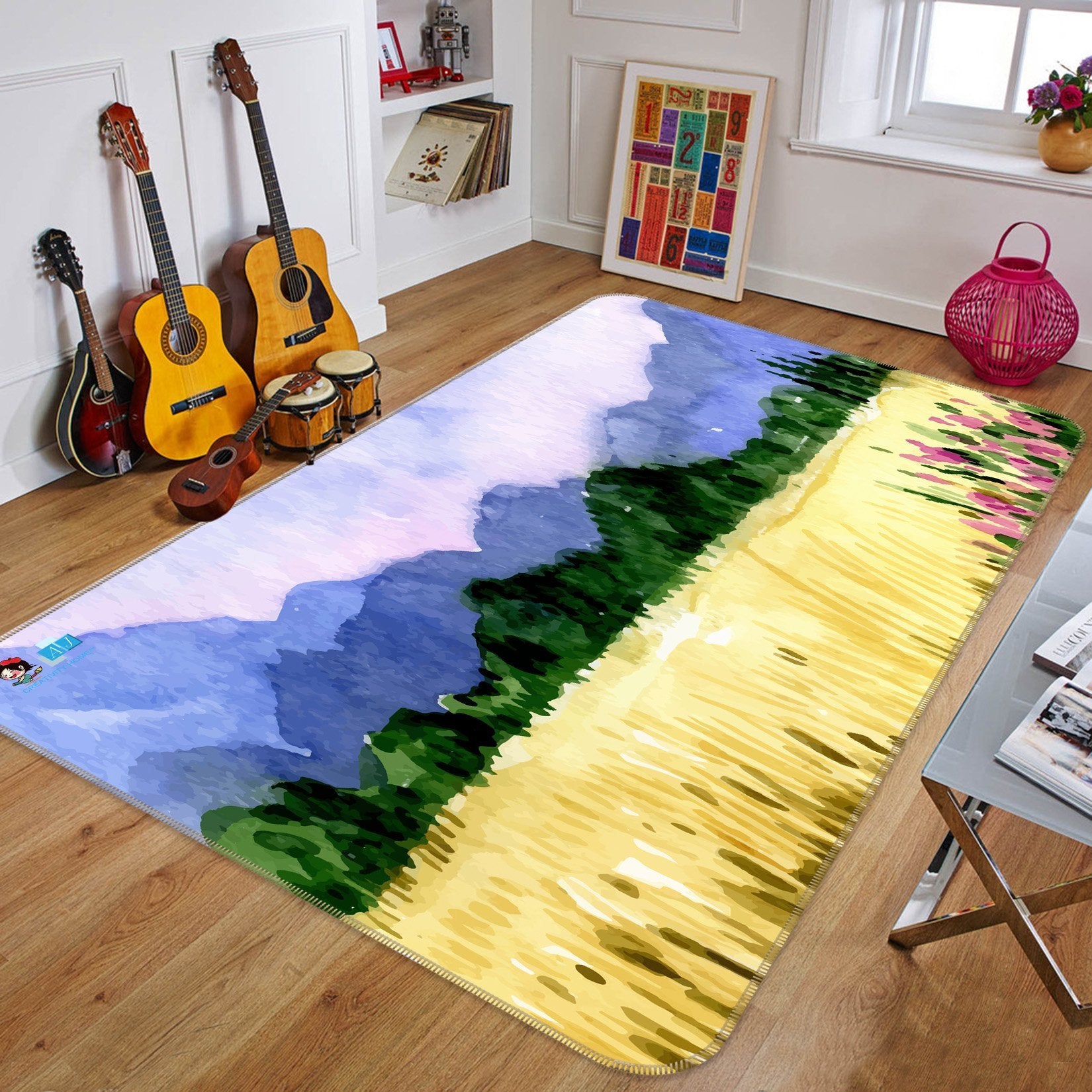 3D Graffiti Mountain View 324 Non Slip Rug Mat Mat AJ Creativity Home 