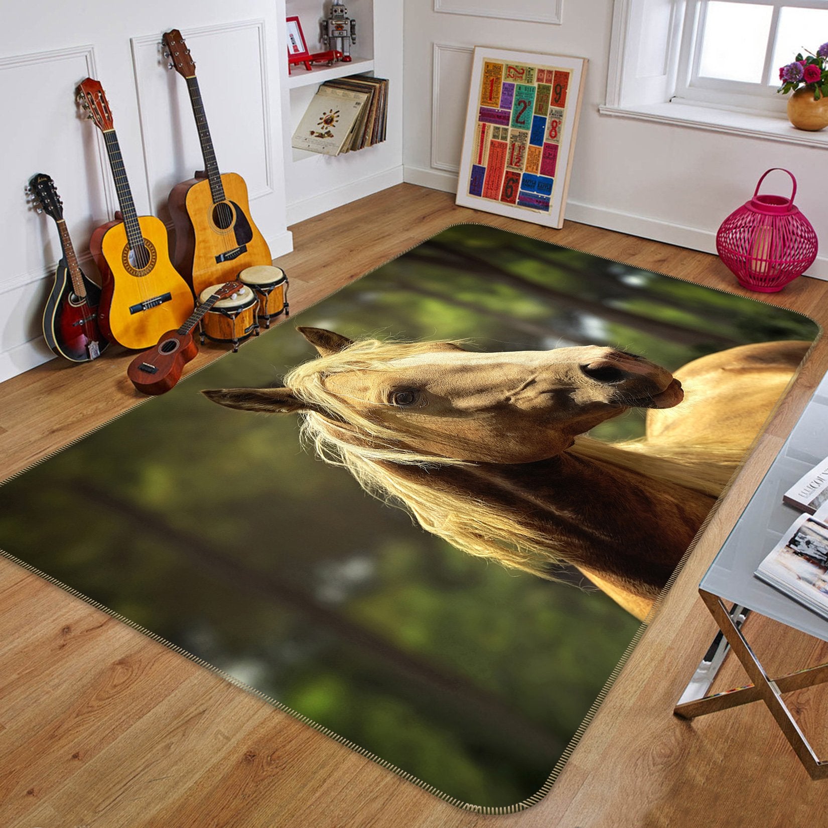 3D Horse Head 595 Animal Non Slip Rug Mat Mat AJ Creativity Home 