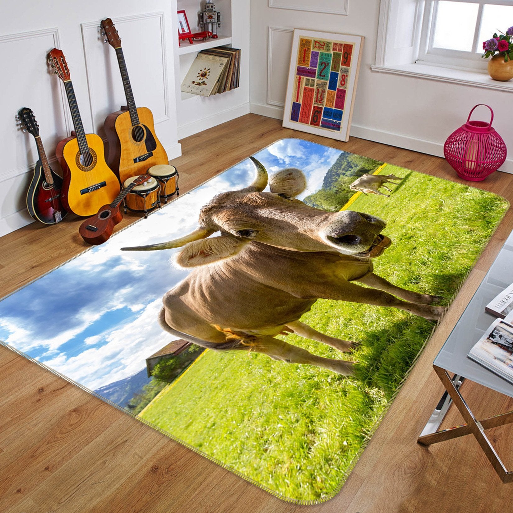 3D Cow 564 Animal Non Slip Rug Mat Mat AJ Creativity Home 