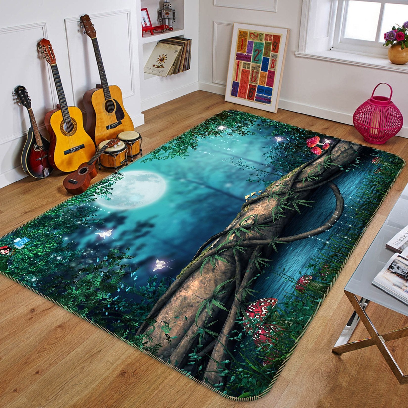 3D Moon Trunk 461 Non Slip Rug Mat Mat AJ Creativity Home 