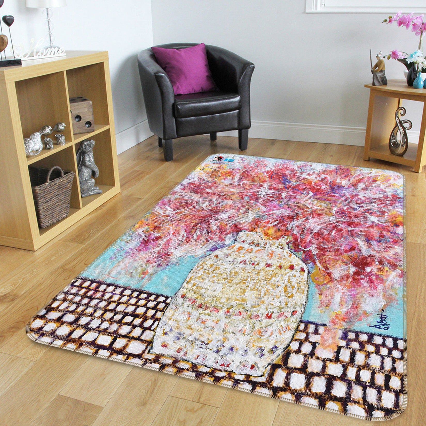 3D Vase 123146 Misako Chida Rug Non Slip Rug Mat