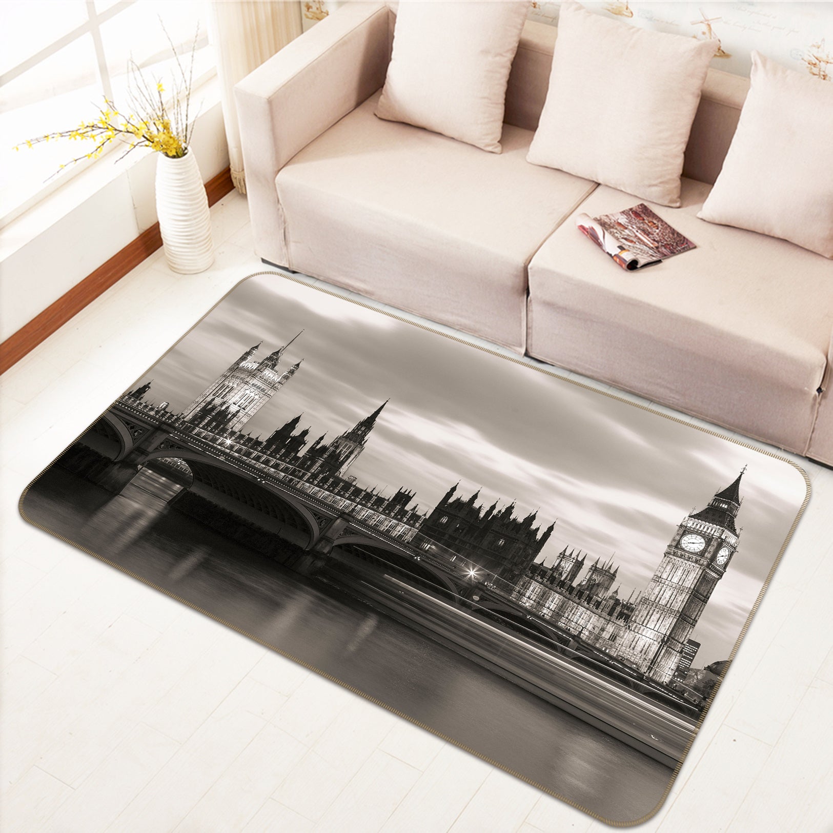 3D London Westminster 102 Assaf Frank Rug Non Slip Rug Mat