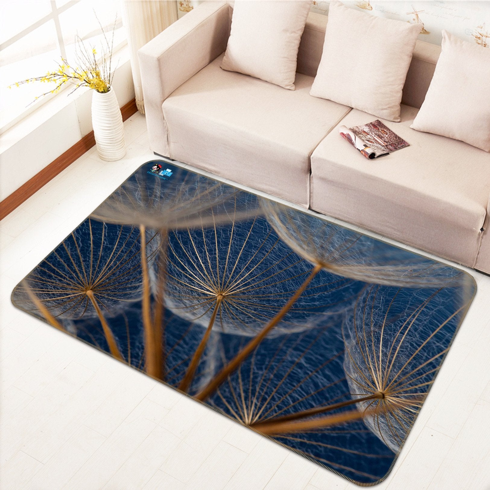 3D Big Dandelion 608 Non Slip Rug Mat Mat AJ Creativity Home 