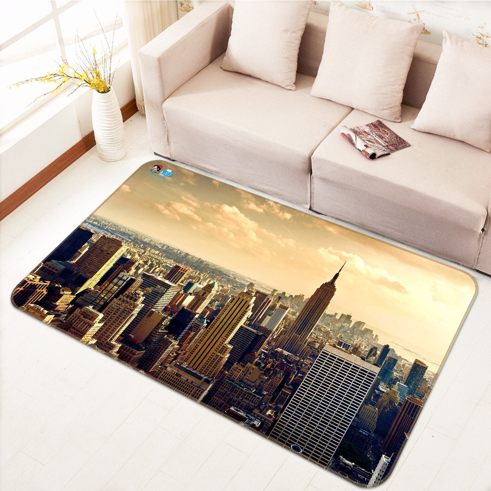 3D City New York 615 Non Slip Rug Mat Mat AJ Creativity Home 