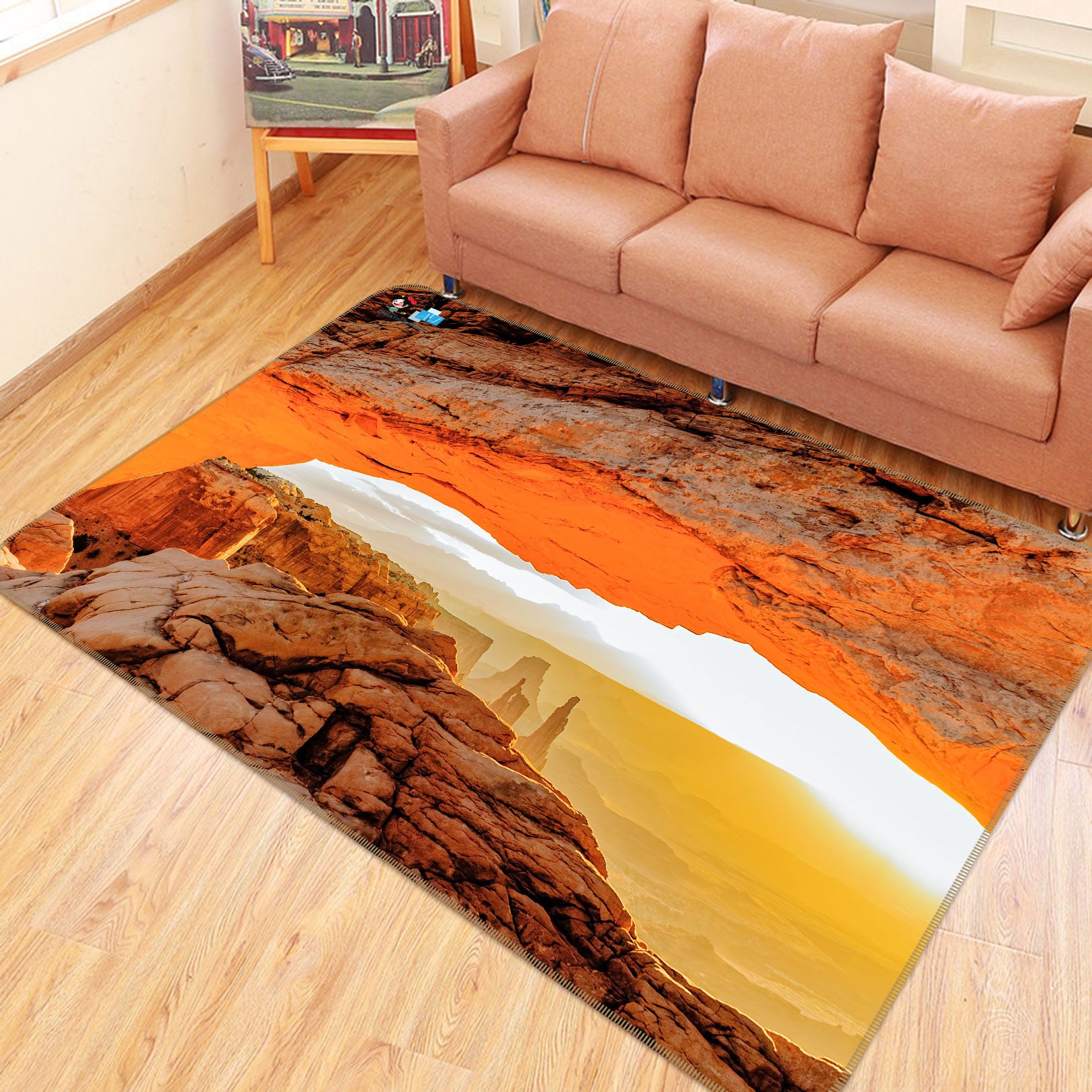 3D Mountain Stone 5127 Beth Sheridan Rug Non Slip Rug Mat