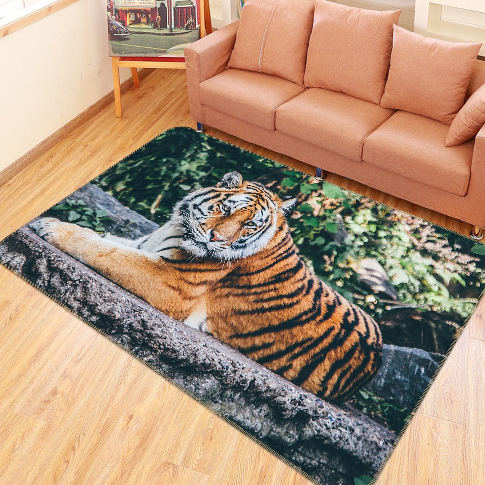 3D Forest Tiger 555 Animal Non Slip Rug Mat Mat AJ Creativity Home 