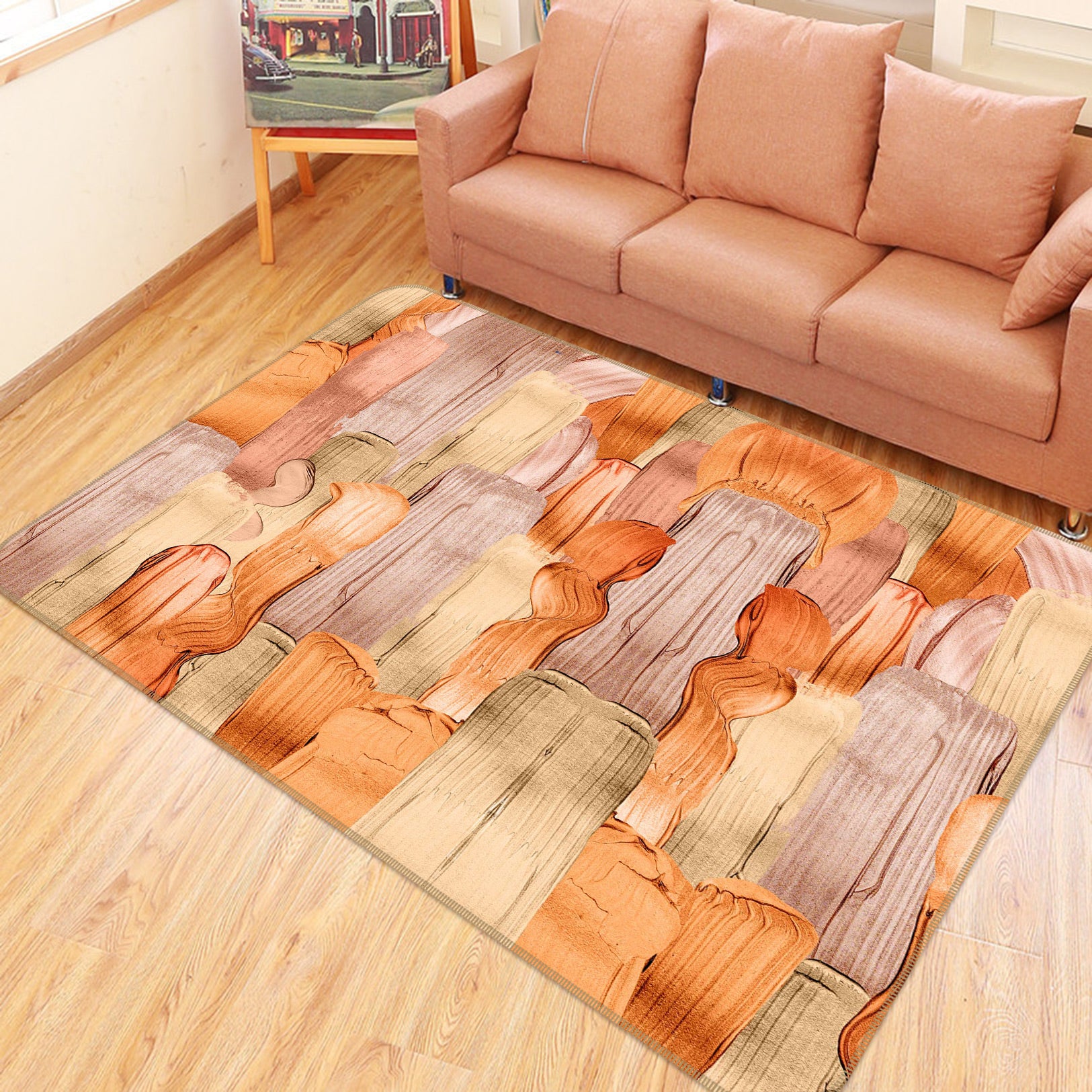 3D Golden Paint 055 Uta Naumann Rug Non Slip Rug Mat