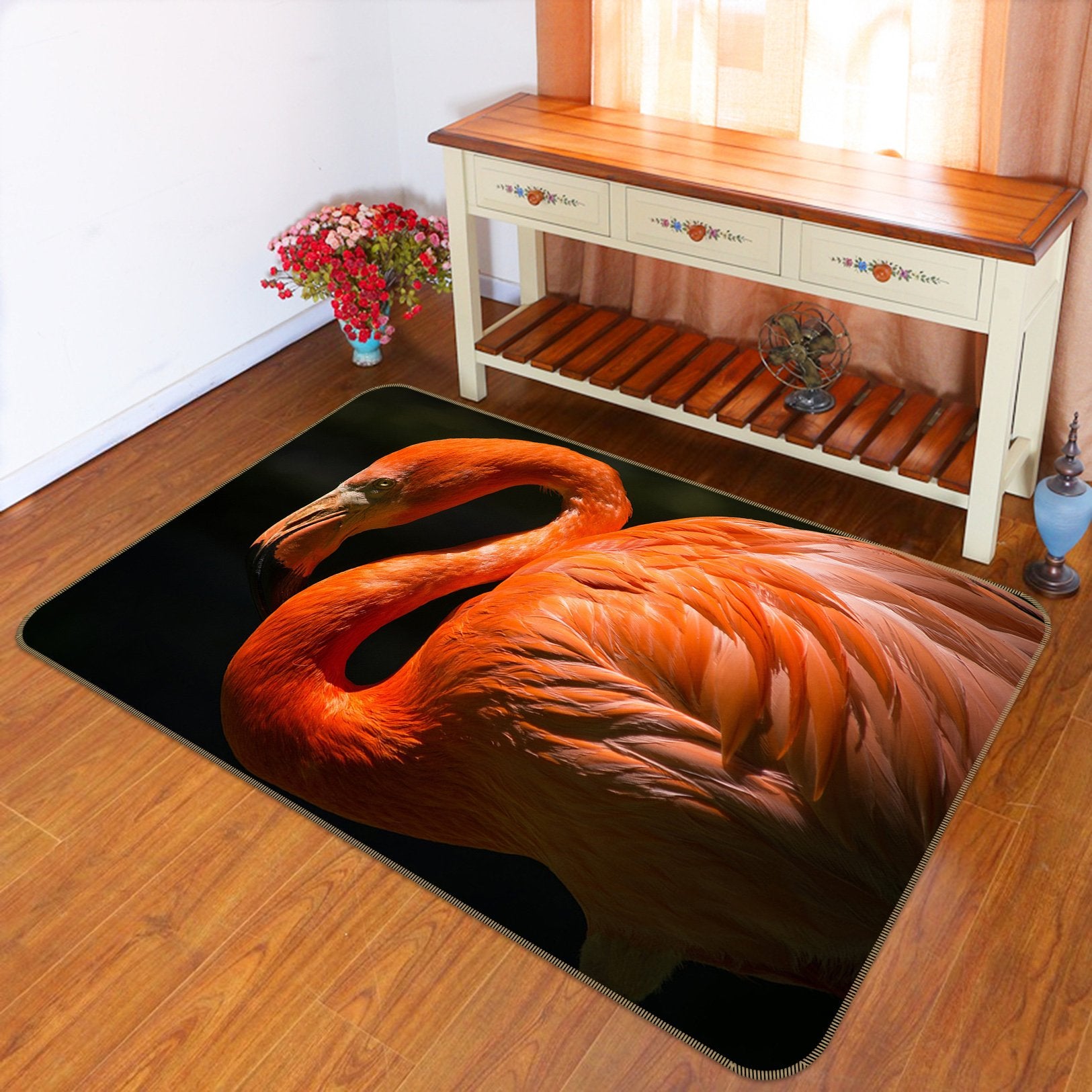 3D Flamingo 554 Animal Non Slip Rug Mat Mat AJ Creativity Home 