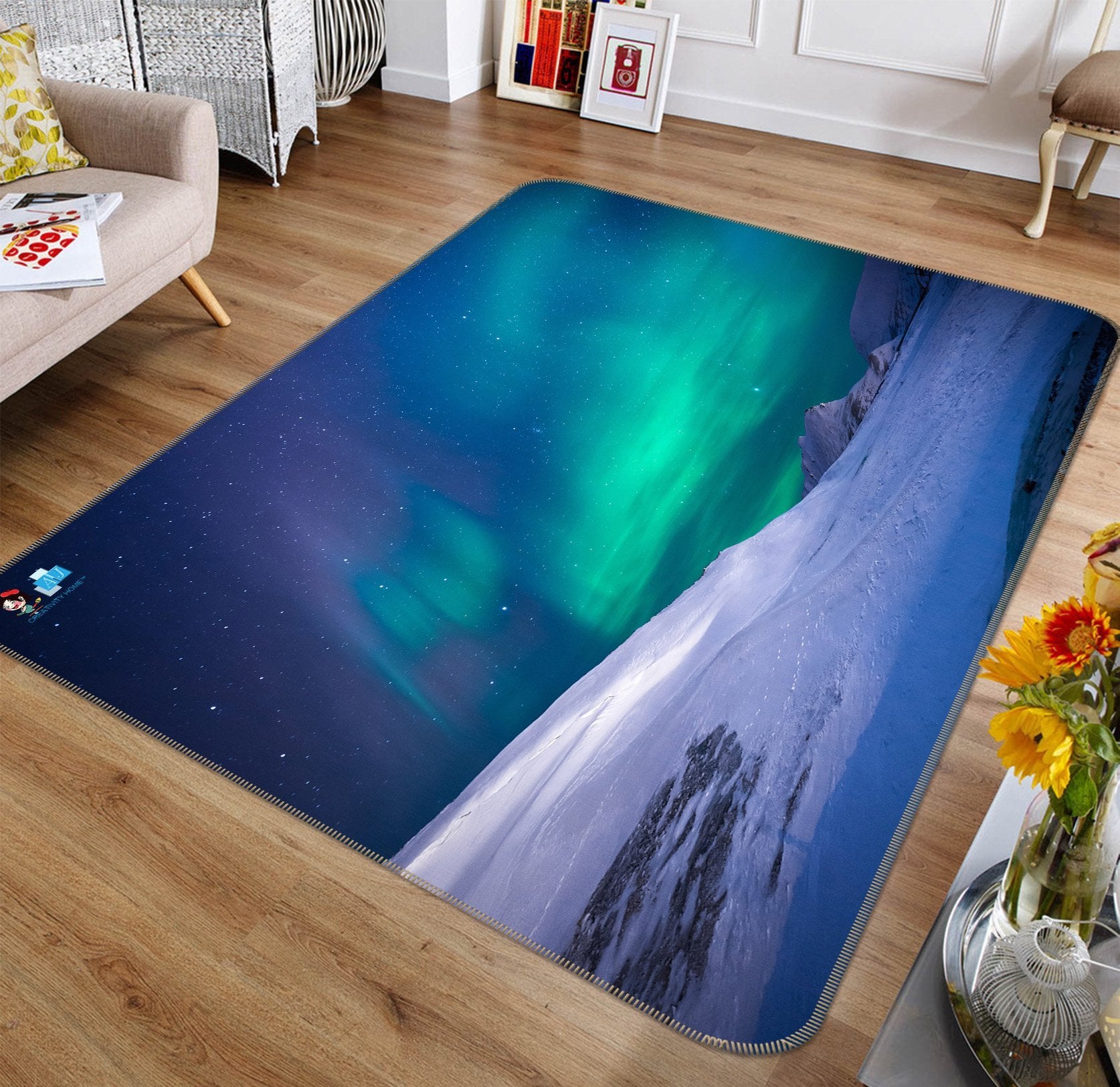 3D Aurora Starry Sky 222 Non Slip Rug Mat Mat AJ Creativity Home 