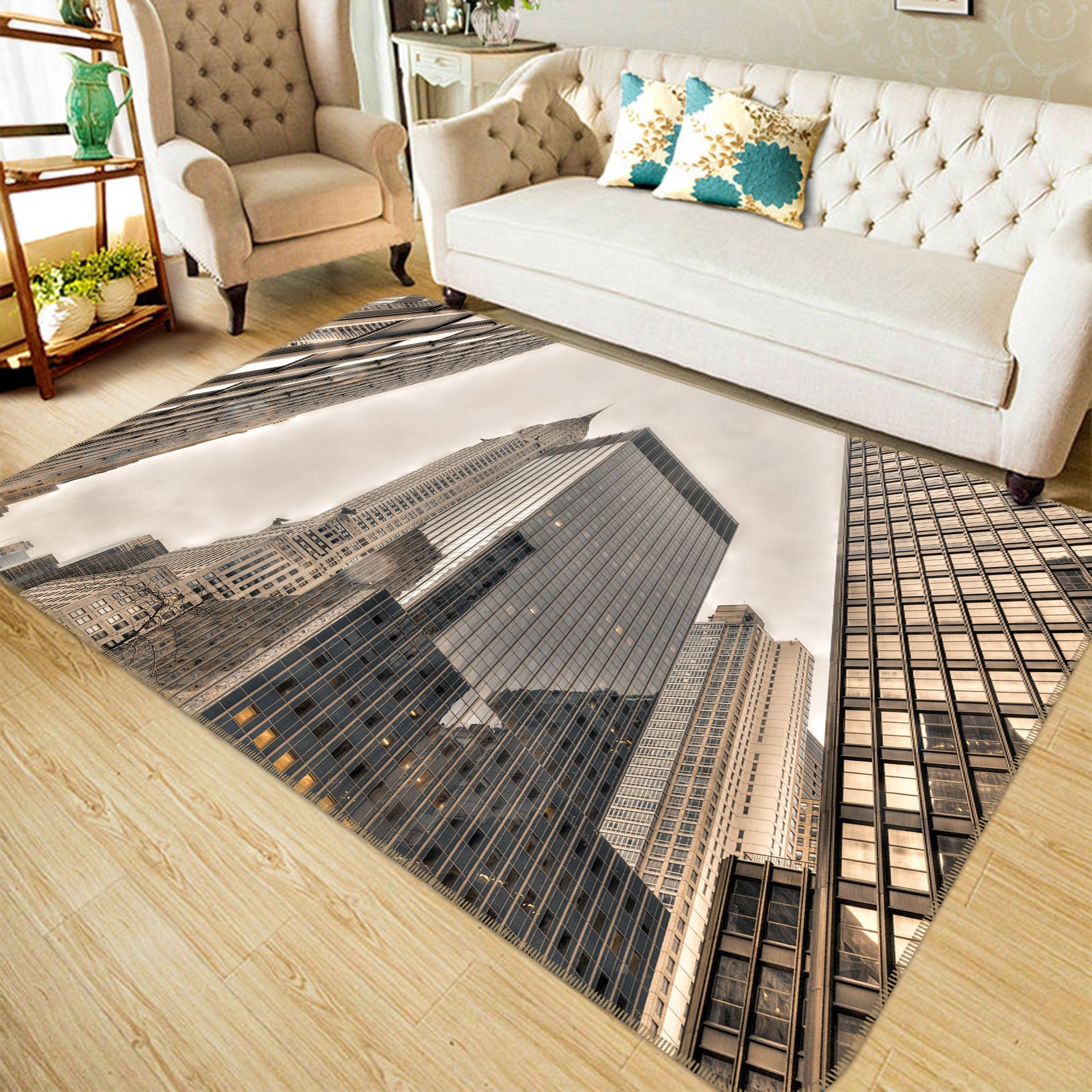 3D Prosperous Building 123 Assaf Frank Rug Non Slip Rug Mat