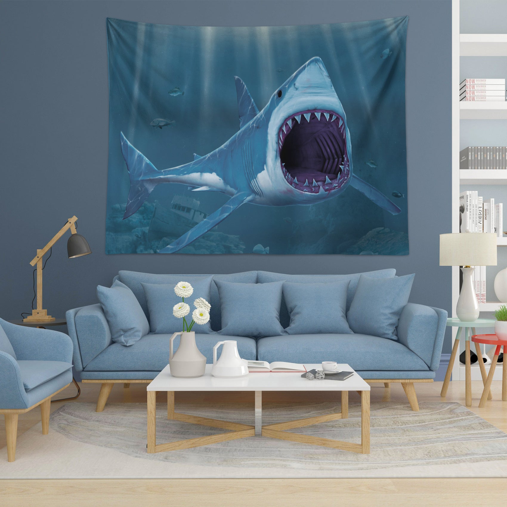 3D Shark 116196 Vincent Tapestry Hanging Cloth Hang