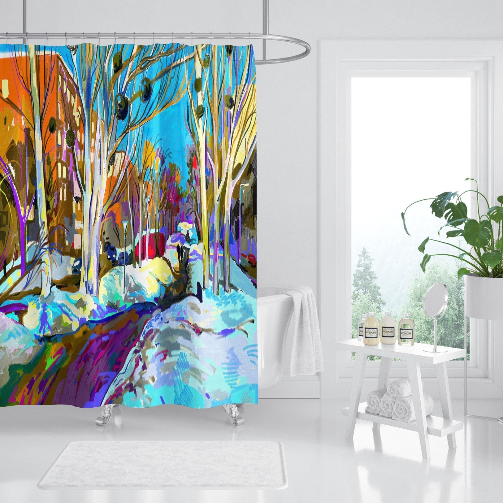 3D Colorful Graffiti 043 Shower Curtain 3D Shower Curtain AJ Creativity Home 