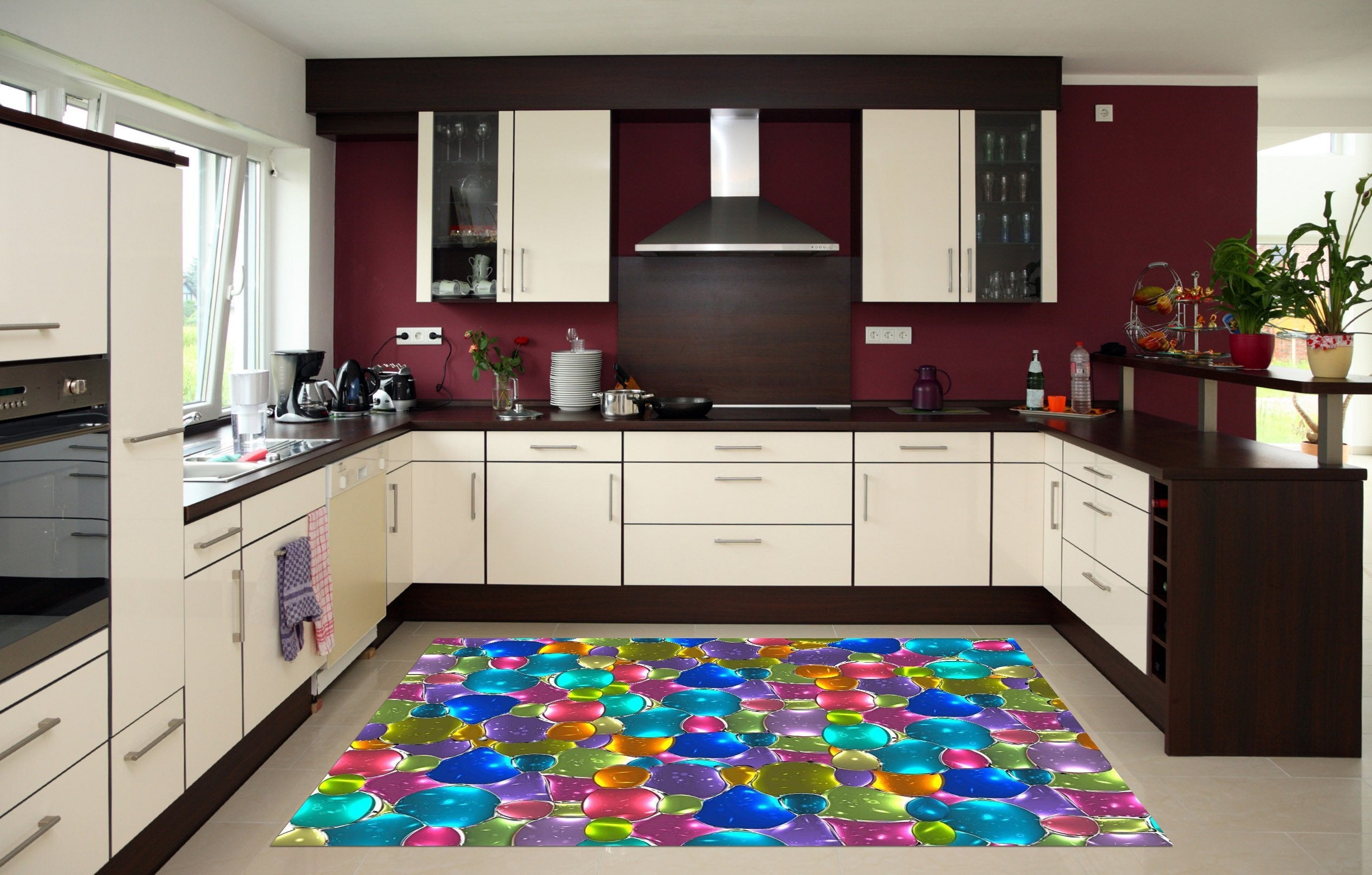 3D Colorful Fashion Pattern 146 Kitchen Mat Floor Mural Wallpaper AJ Wallpaper 