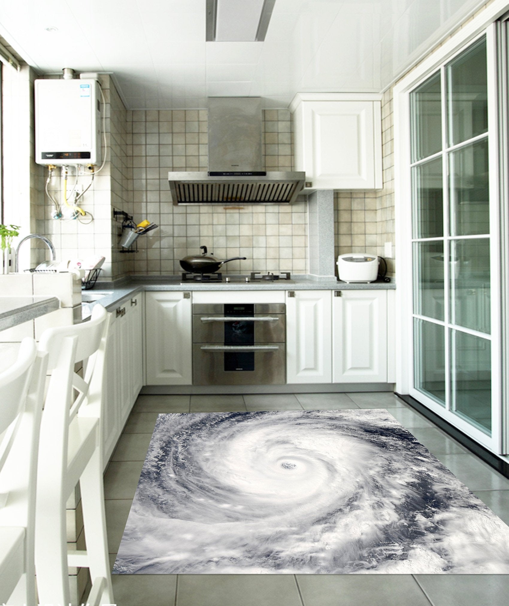 3D Sea Vortex Kitchen Mat Floor Mural Wallpaper AJ Wallpaper 