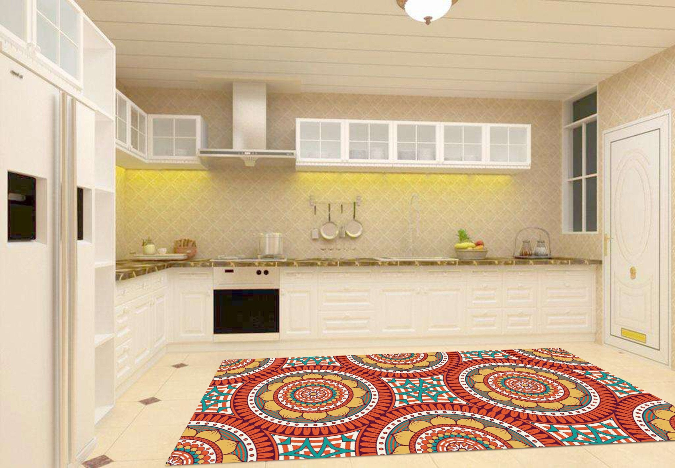 3D Fashionable Pattern 693 Kitchen Mat Floor Mural Wallpaper AJ Wallpaper 