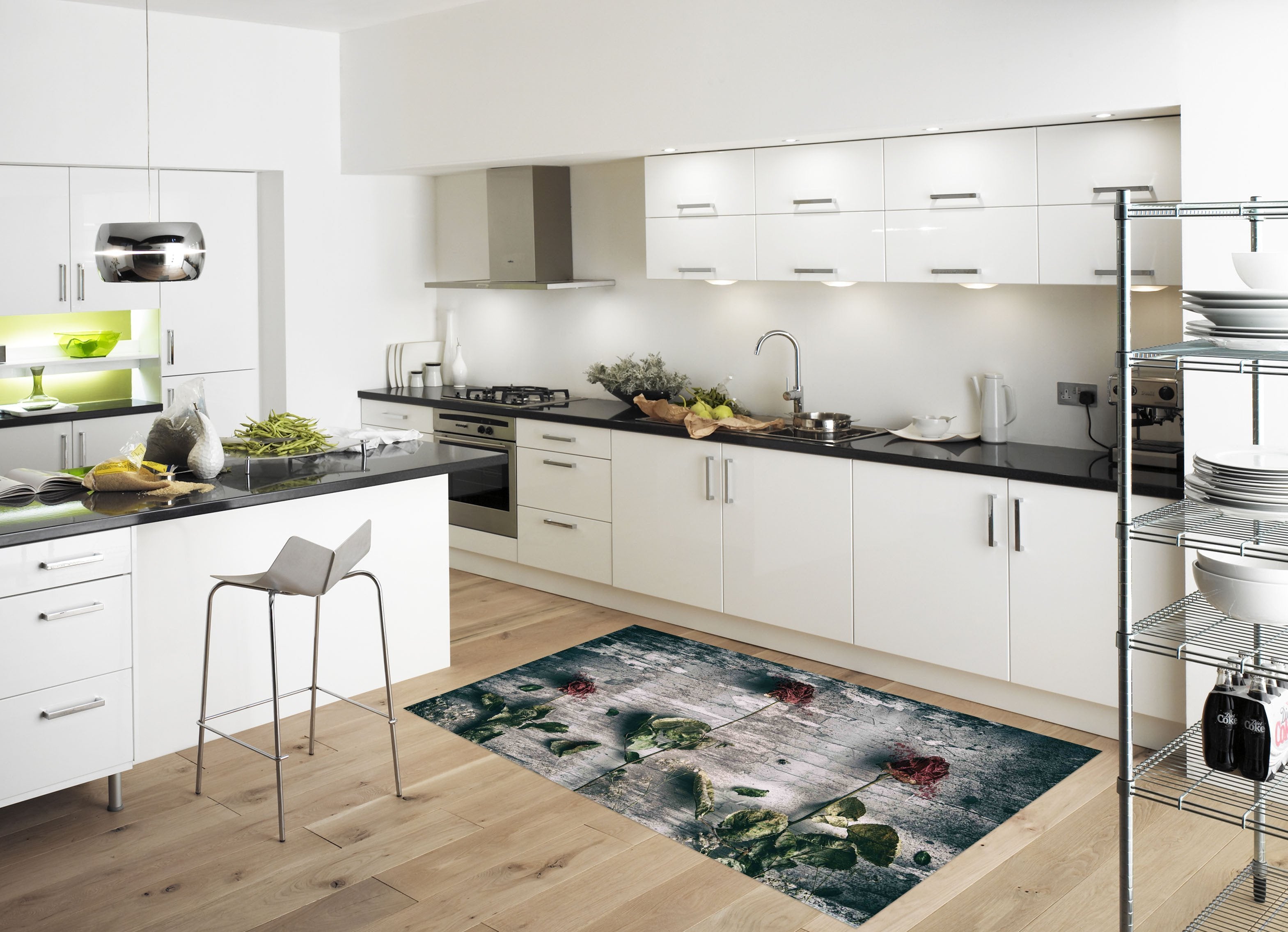 3D Withered Roses 41 Kitchen Mat Floor Mural Wallpaper AJ Wallpaper 