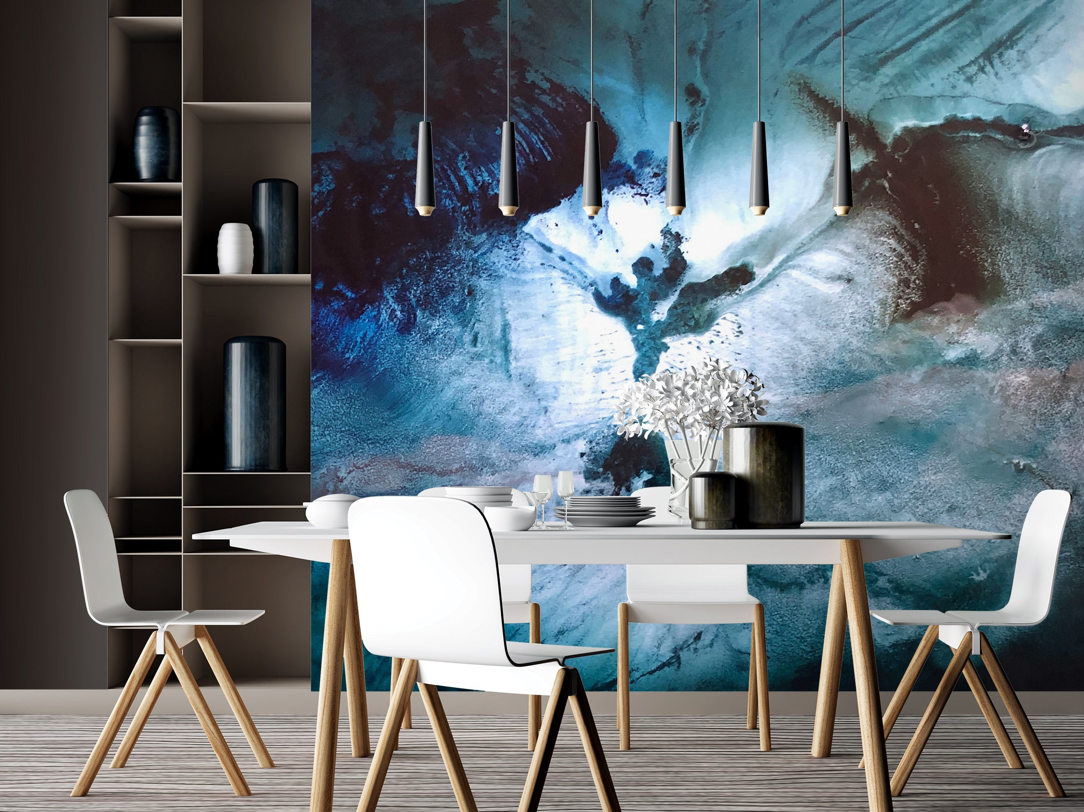 3D Blue Texture 130 Skromova Marina Wall Mural Wall Murals