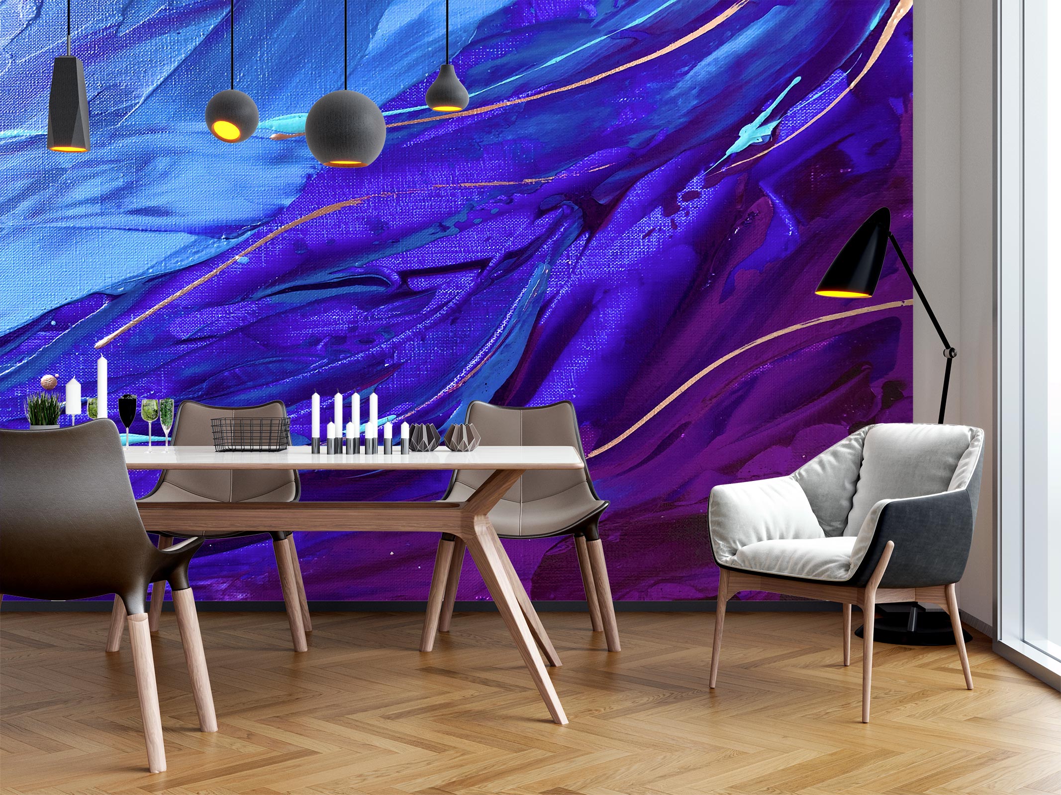 3D Purple Painting 103 Skromova Marina Wall Mural Wall Murals