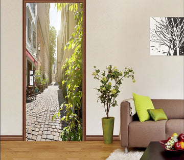 3D sinomenine sunbeam neighbourhood door mural Wallpaper AJ Wallpaper 