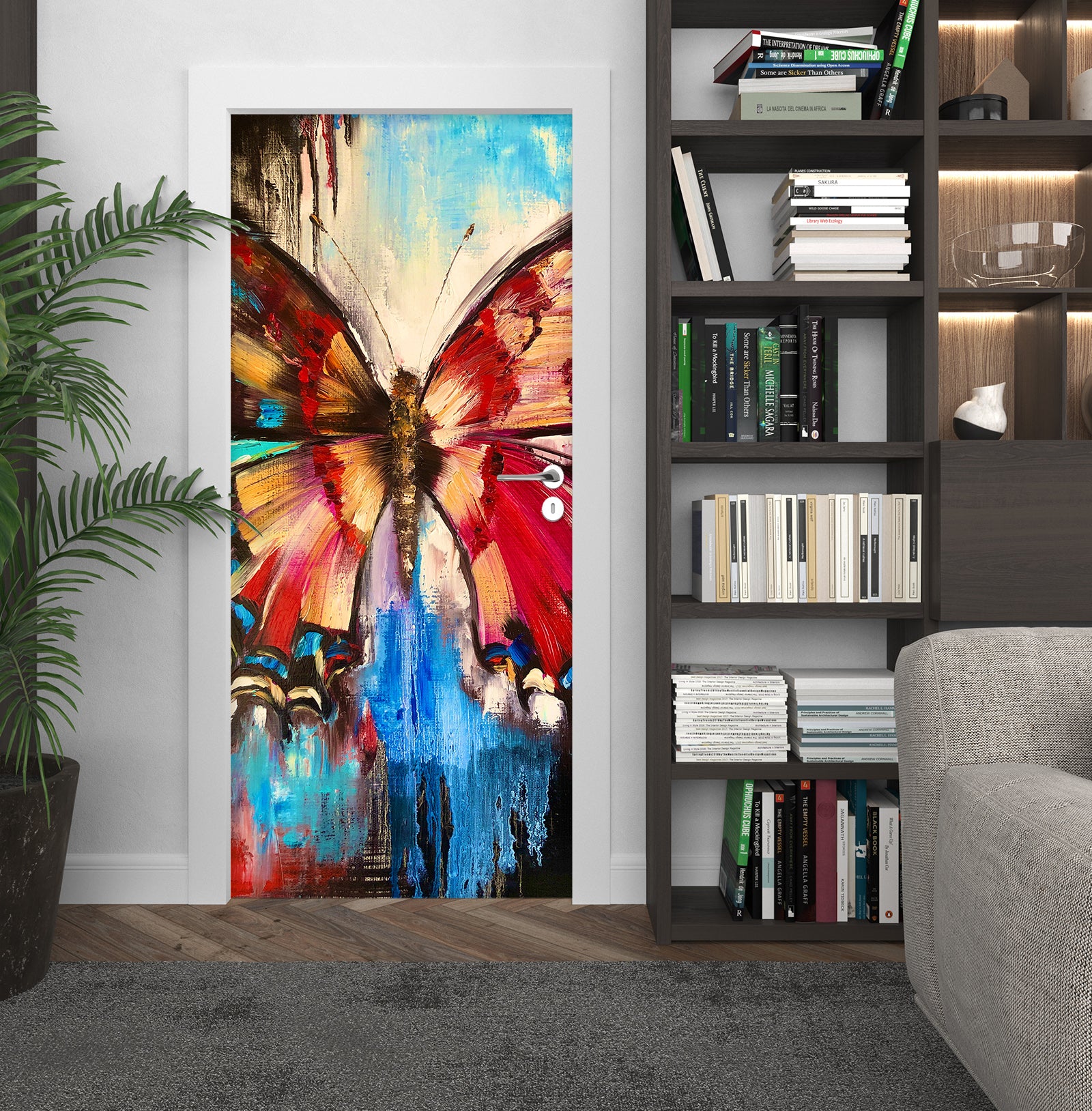 3D Butterfly 3243 Skromova Marina Door Mural