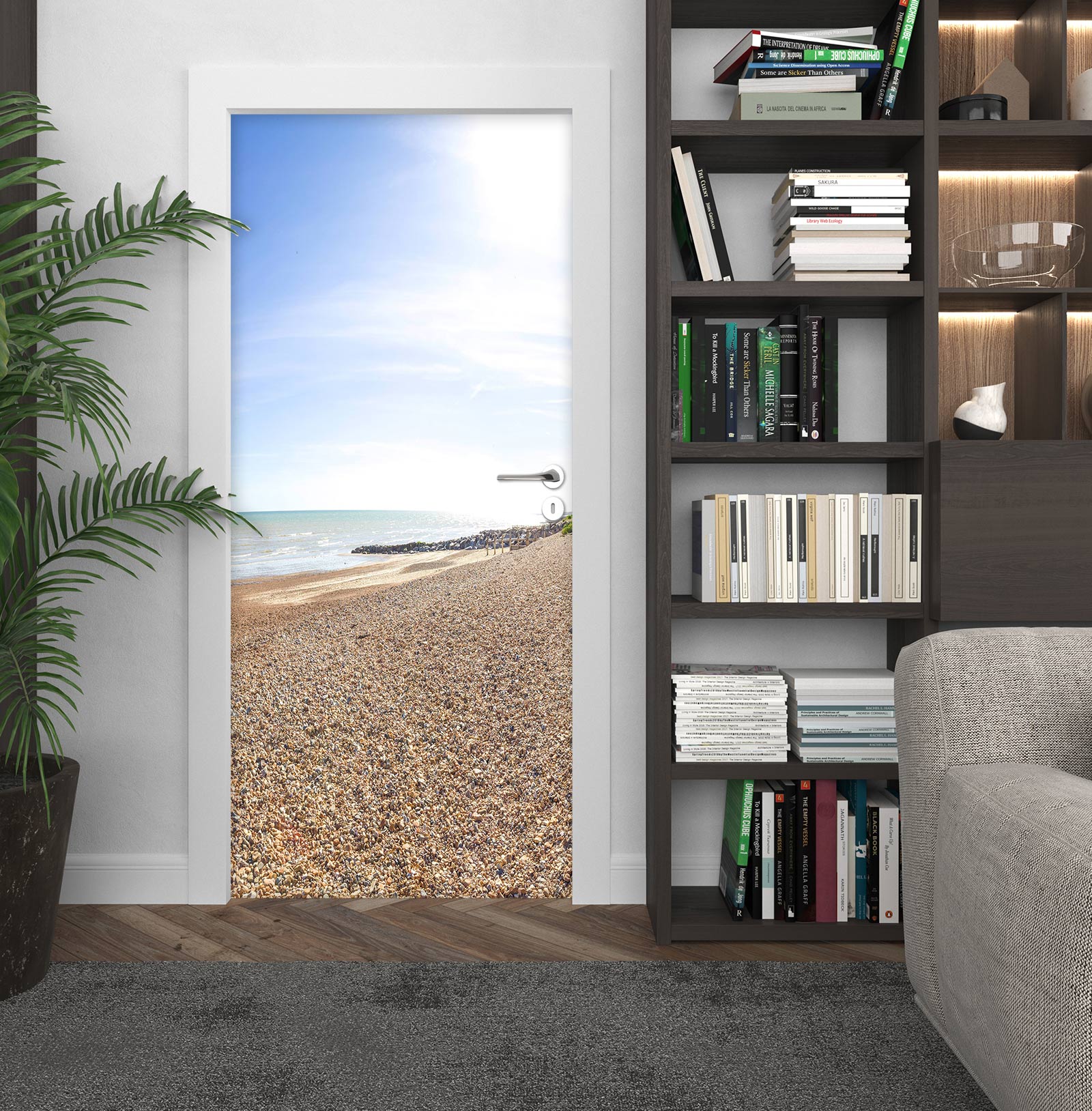 3D Seaside Beach 10647 Assaf Frank Door Mural