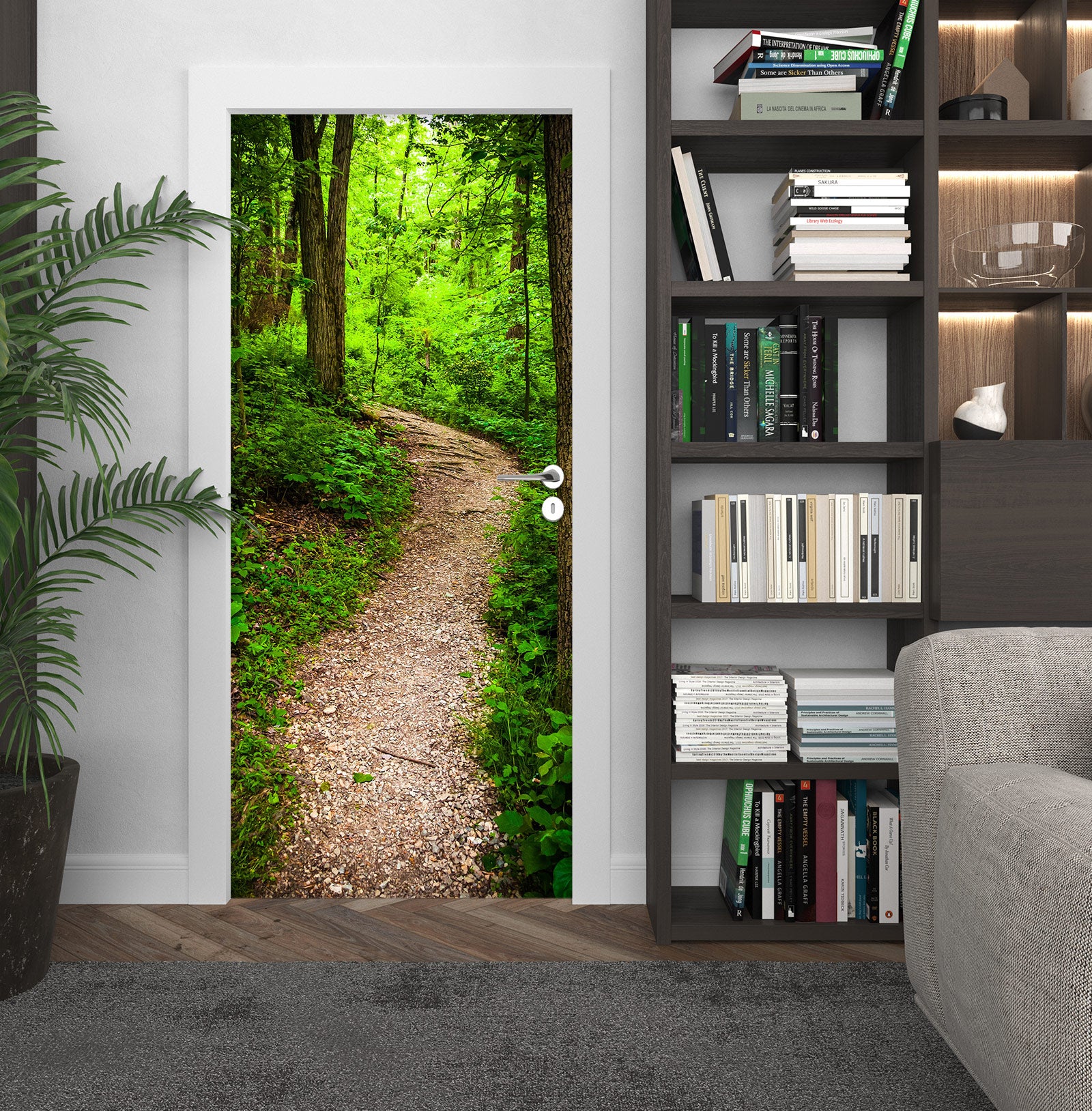 3D Trail Forest 031 Door Mural