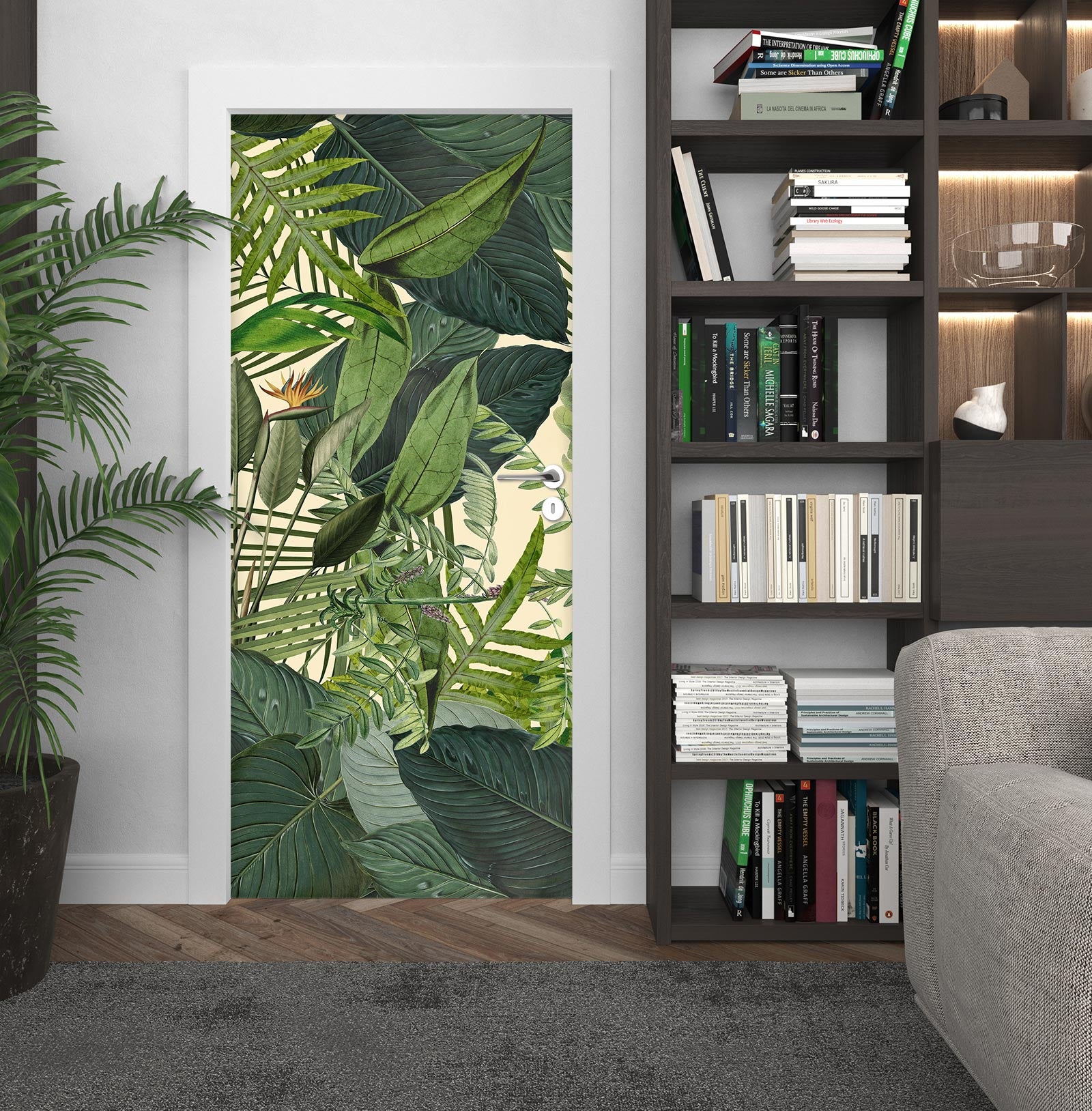 3D Jungle Leaves 11893 Andrea Haase Door Mural