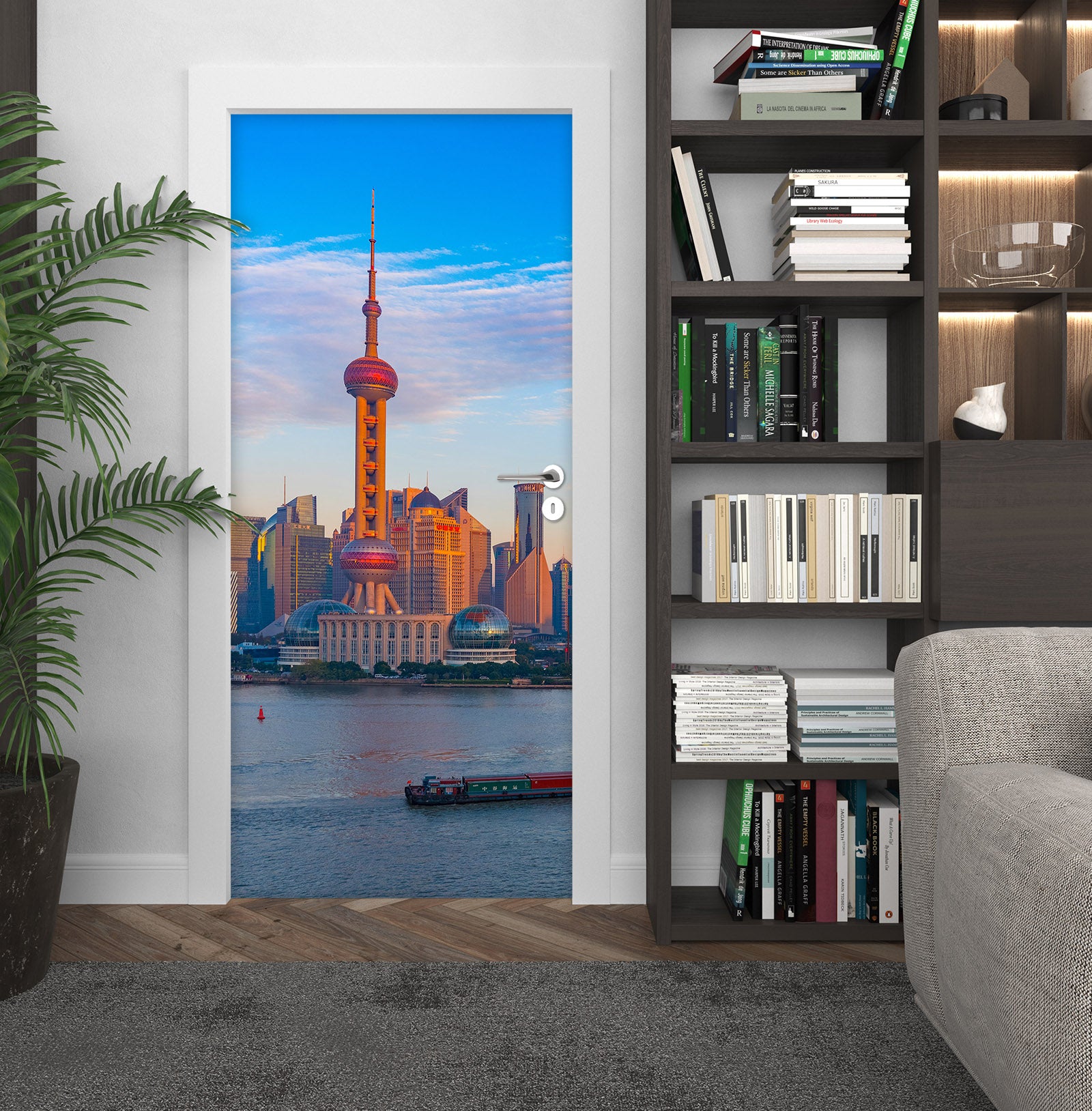 3D Building Oriental Pearl Tower 119150 Marco Carmassi Door Mural