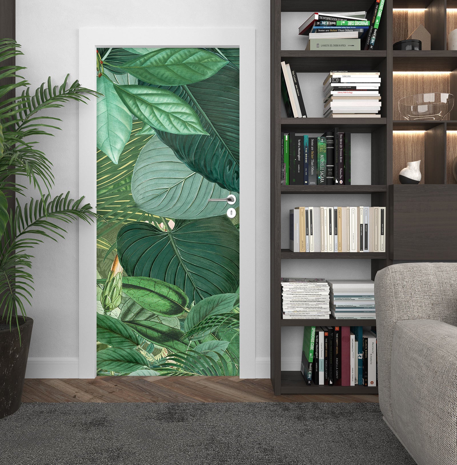 3D Green Leaves 118145 Andrea Haase Door Mural