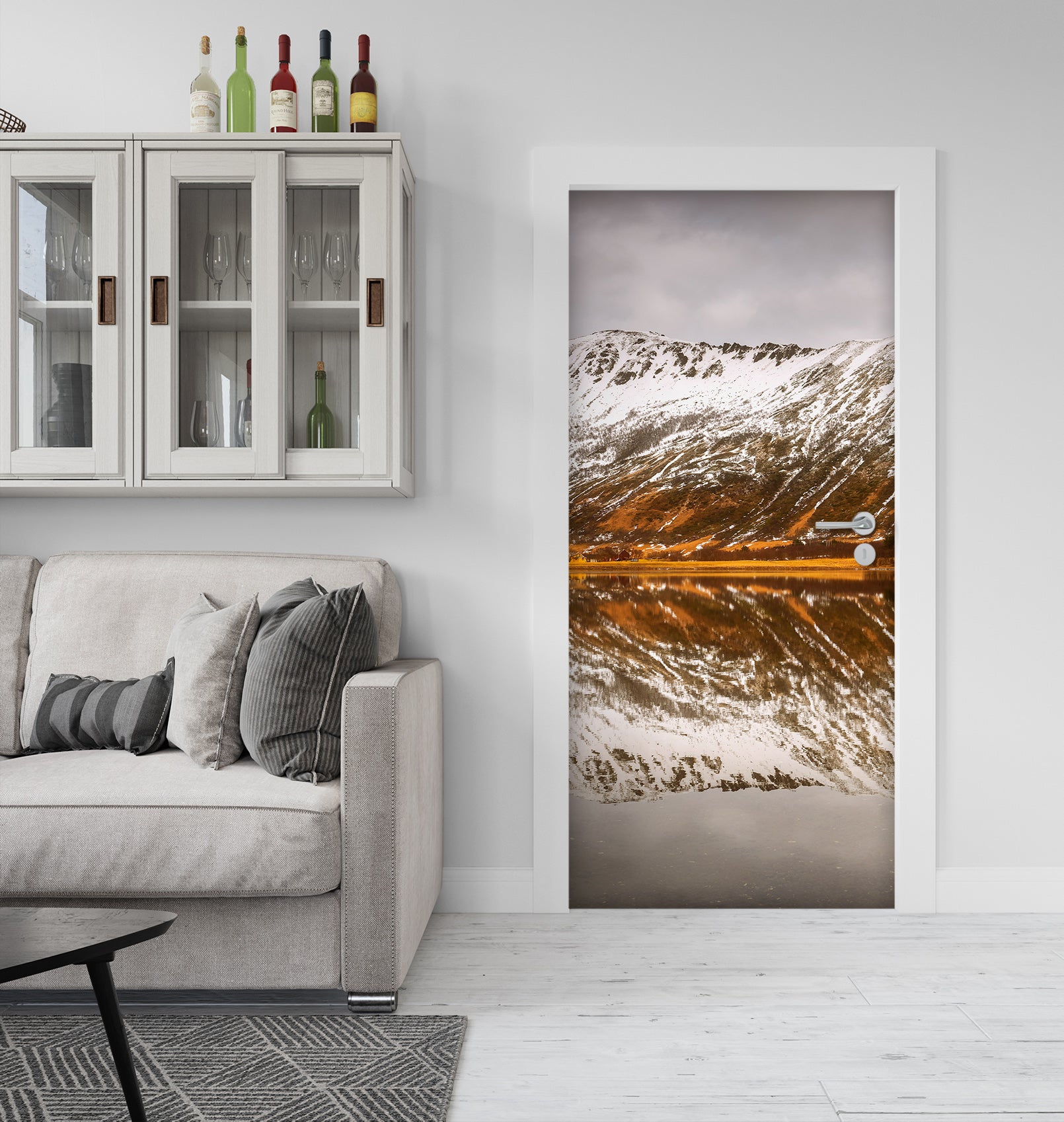 3D Snow Mountain Shadow 11611 Marco Carmassi Door Mural