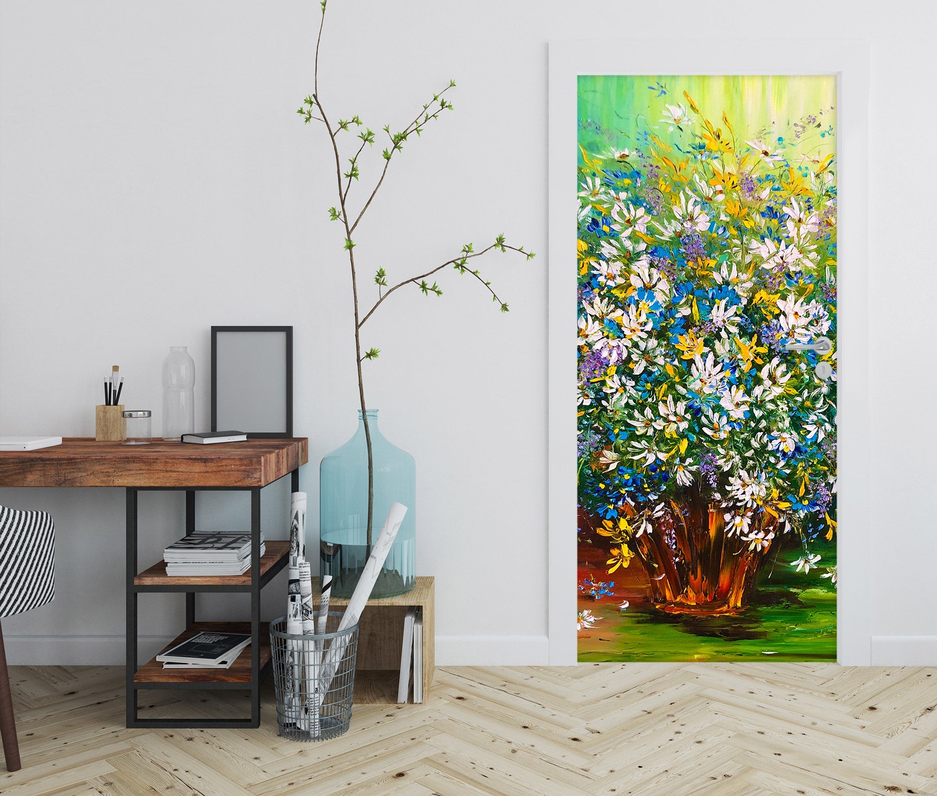 3D Art Vase 3121 Skromova Marina Door Mural